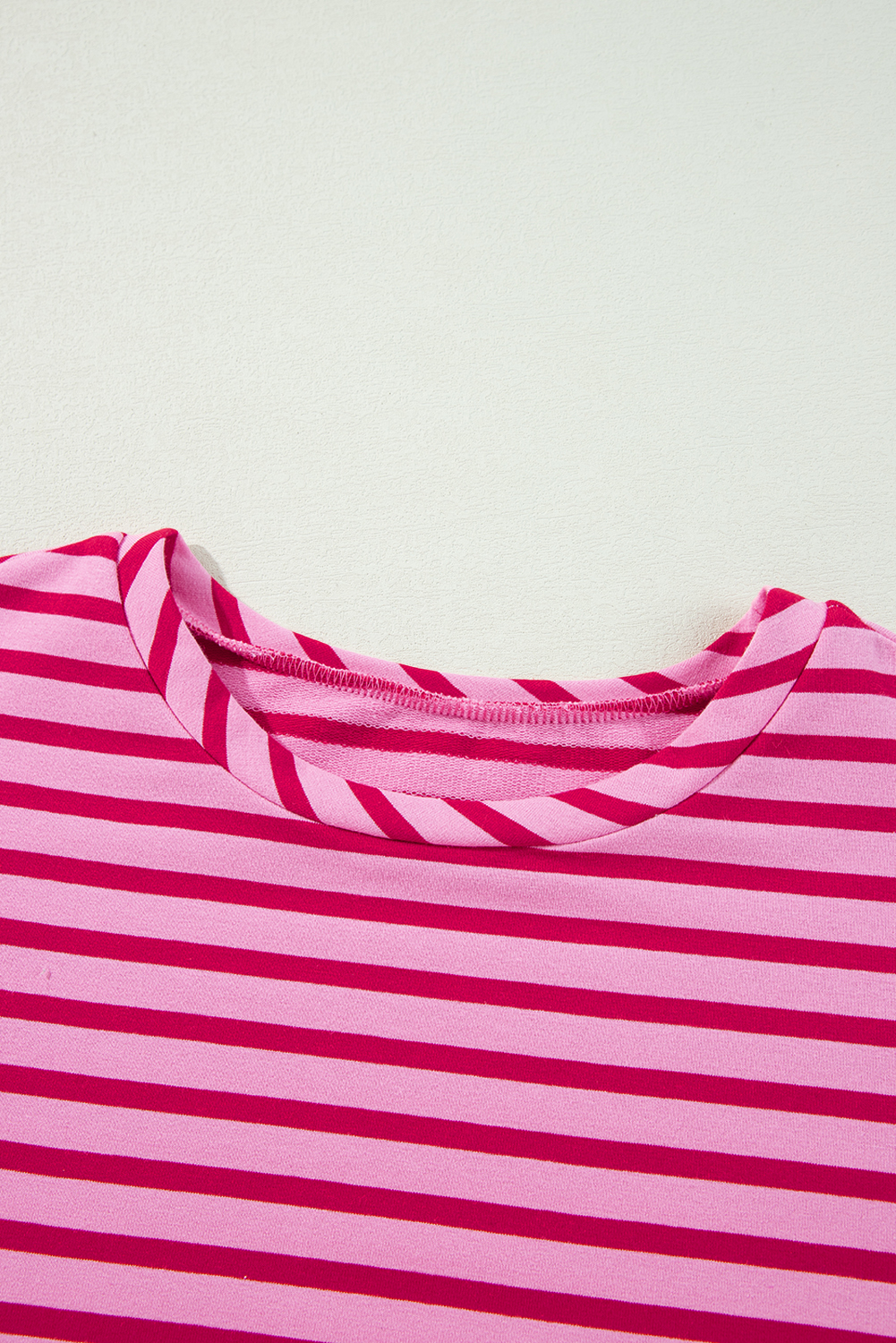 Women's Sweatshirt, Sachet Pink, Striped Print, Crew Neck, Drop Shoulder, Casual, Comfortable, Long Sleeve, Fall and Autumn Wear, Cozy, Versatile, Easy to Style, Tops, Sweatshirts & Hoodies - Detail View 10 Women's Sweatshirt, Sachet Pink, Striped Print, Crew Neck, Drop Shoulder, Casual, Comfortable, Long Sleeve, Fall and Autumn Wear, Cozy, Versatile, Easy to Style, Tops, Sweatshirts & Hoodies - Detail View 10