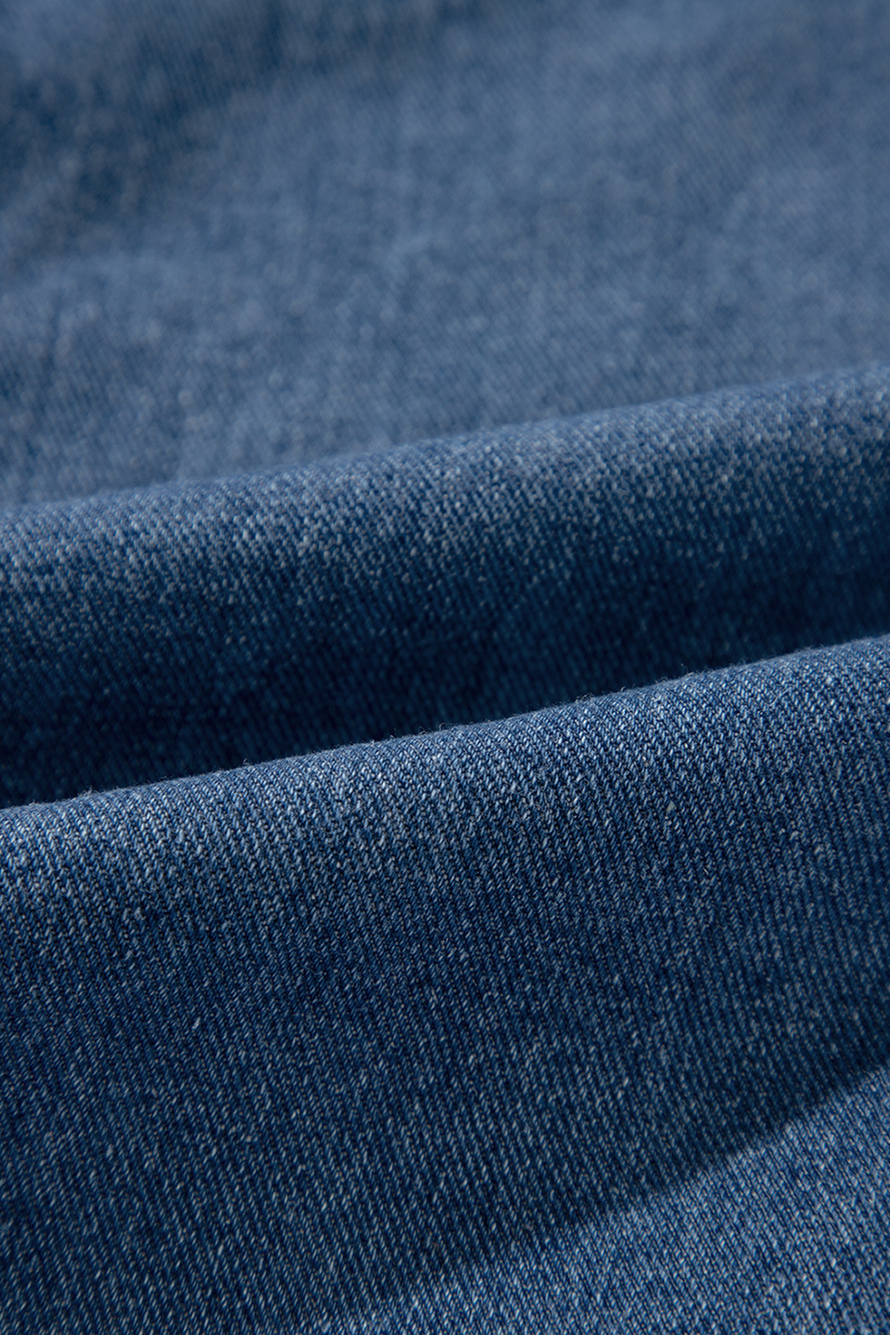 Versatile Long Sleeve Denim Jacket: Classic Lapel Collar, Sail Blue - Detail View 12 Versatile Long Sleeve Denim Jacket: Classic Lapel Collar, Sail Blue - Detail View 12