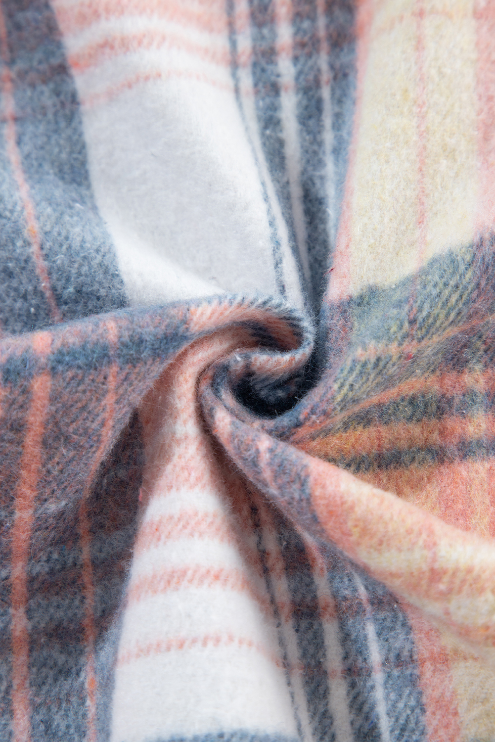 Stylish Women's Plaid Shacket, Long Sleeve Corduroy Jacket - Detail View 21 Stylish Women's Plaid Shacket, Long Sleeve Corduroy Jacket - Detail View 21