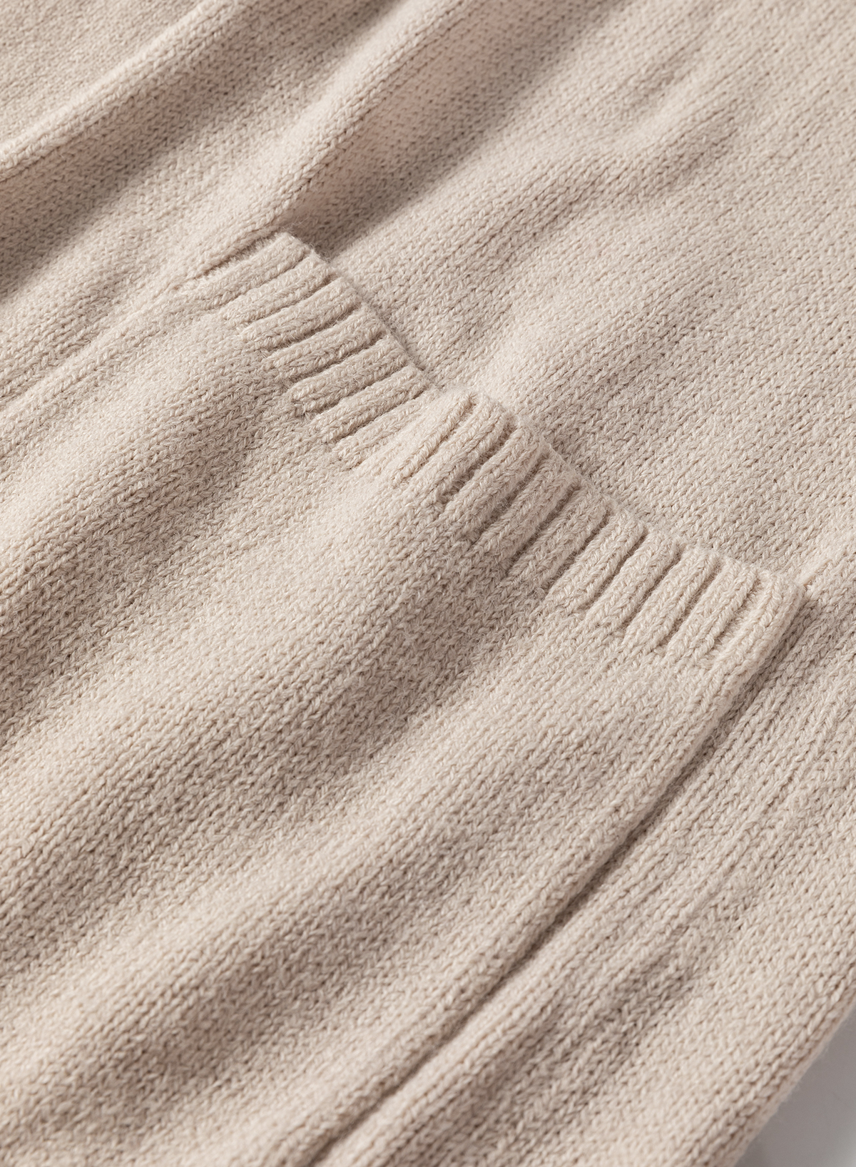 Women's Cardigan, Beige, Long Knitted, Open Front, Puff Sleeves, Side Pockets, Cozy, Comfortable, Elegant, Chic, Fashion Forward, Casual, Daily Wear, Sweaters & Cardigans, Cardigans - Detail View 10 Women's Cardigan, Beige, Long Knitted, Open Front, Puff Sleeves, Side Pockets, Cozy, Comfortable, Elegant, Chic, Fashion Forward, Casual, Daily Wear, Sweaters & Cardigans, Cardigans - Detail View 10