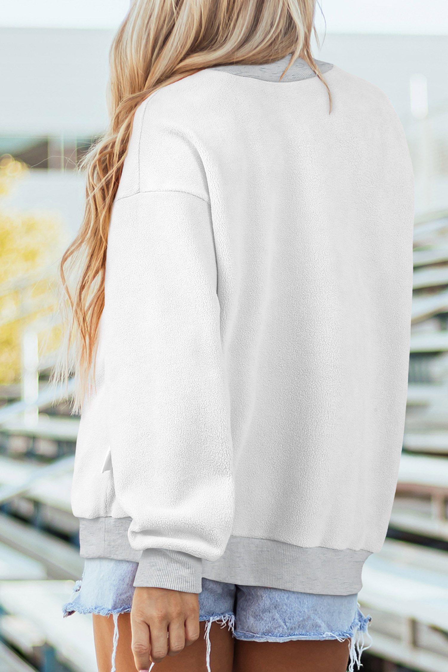Women's Reversible Halloween Sweatshirt, Spooky Fall Pullover - Detail View 7 Women's Reversible Halloween Sweatshirt, Spooky Fall Pullover - Detail View 7