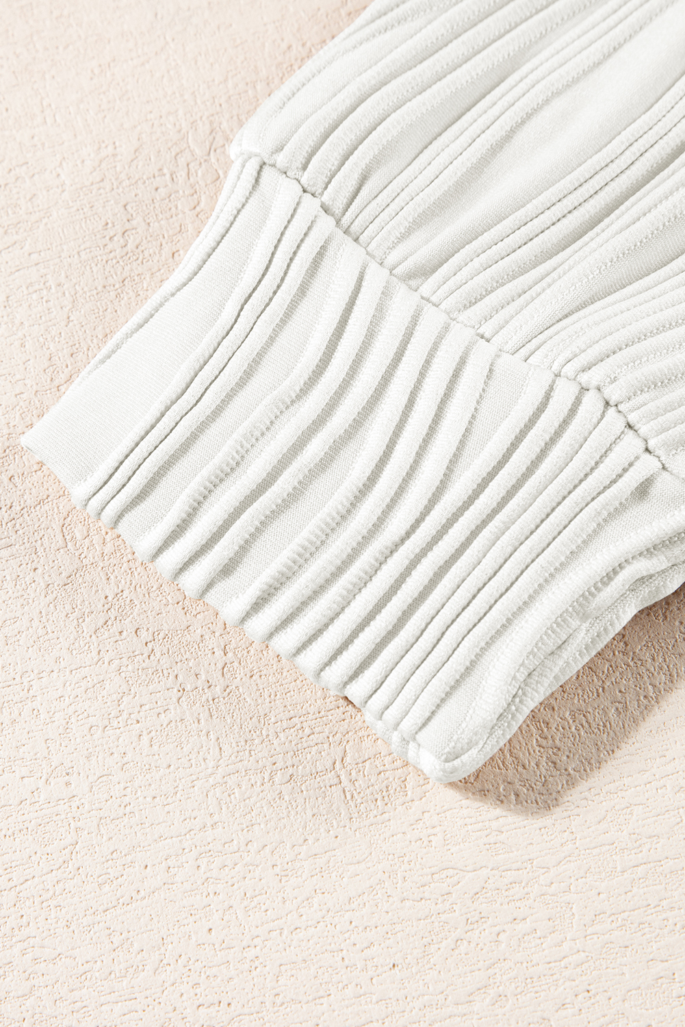 Versatile Long Sleeve Top: Timeless Design, Solid White Color - Detail View 13 Versatile Long Sleeve Top: Timeless Design, Solid White Color - Detail View 13