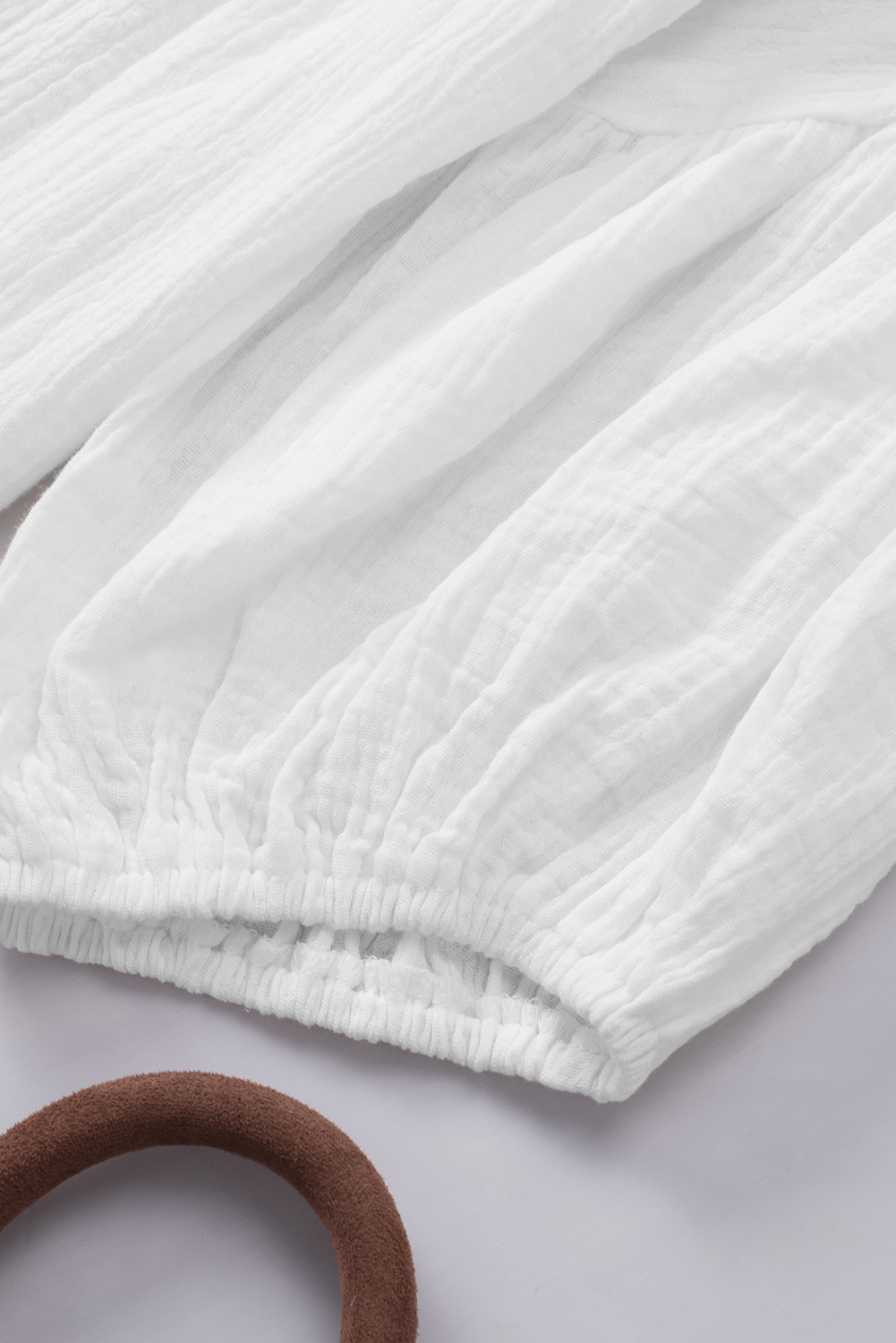 Women's Summer Cotton Shirt, Breathable V Neck Daily Blouse - Detail View 9 Women's Summer Cotton Shirt, Breathable V Neck Daily Blouse - Detail View 9