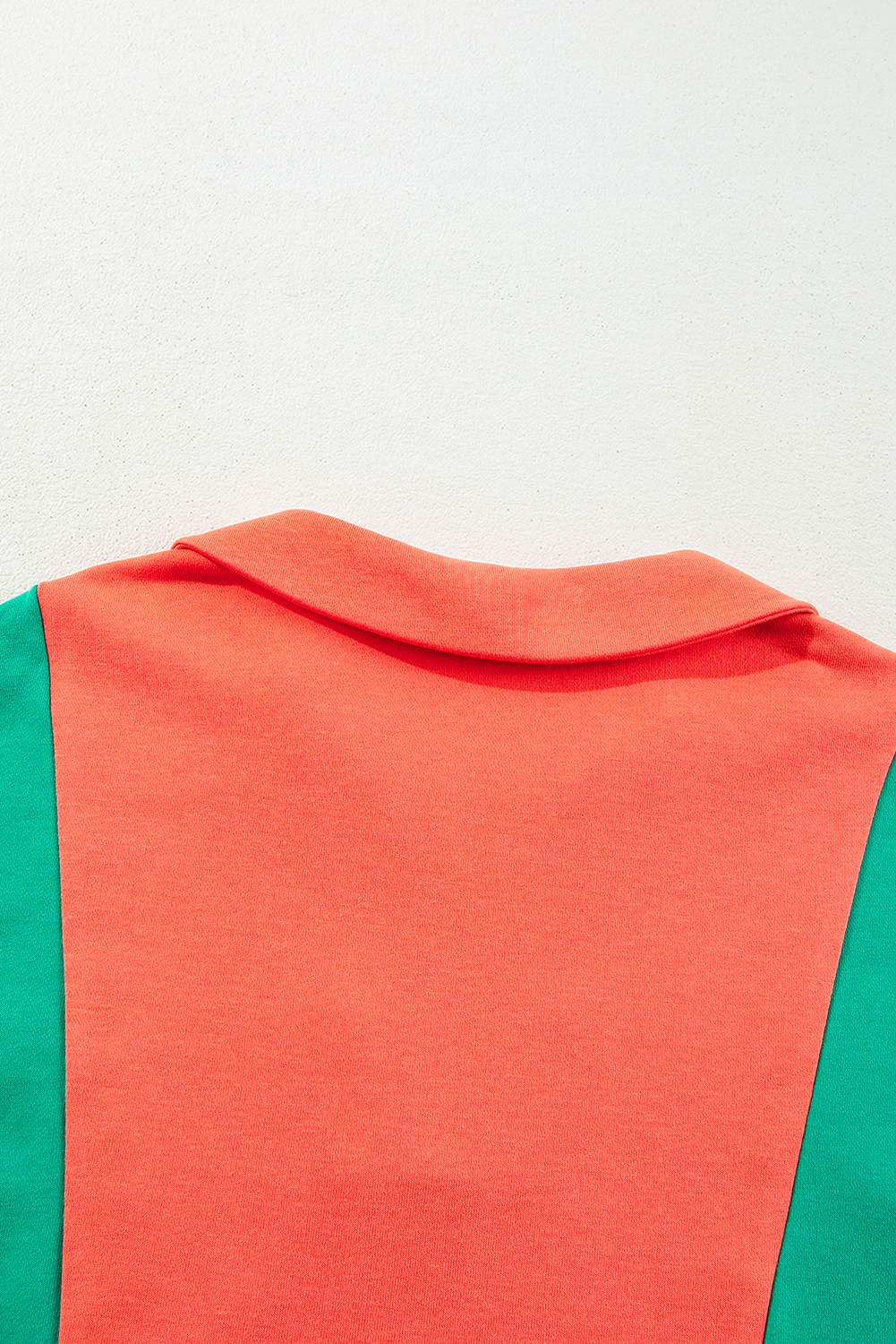 Women's Top, Grapefruit Orange, Color Block, Patchwork, Long Sleeve, V Neck, Casual, Comfortable, Trendy, Soft Fabric, Daily Wear, Autumn Fashion, Loose Fit, Stylish, Tops, Long Sleeve Tops - Detail View 8 Women's Top, Grapefruit Orange, Color Block, Patchwork, Long Sleeve, V Neck, Casual, Comfortable, Trendy, Soft Fabric, Daily Wear, Autumn Fashion, Loose Fit, Stylish, Tops, Long Sleeve Tops - Detail View 8