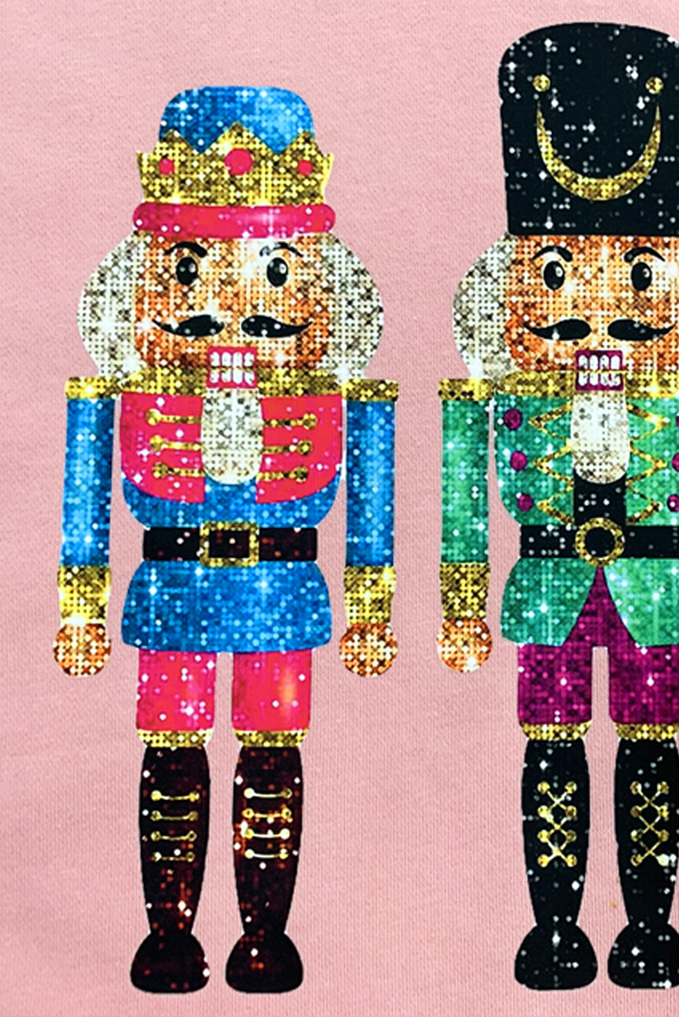 Holiday Nutcracker Print Sweatshirt, Soft Cotton Blend Crew - Detail View 9 Holiday Nutcracker Print Sweatshirt, Soft Cotton Blend Crew - Detail View 9