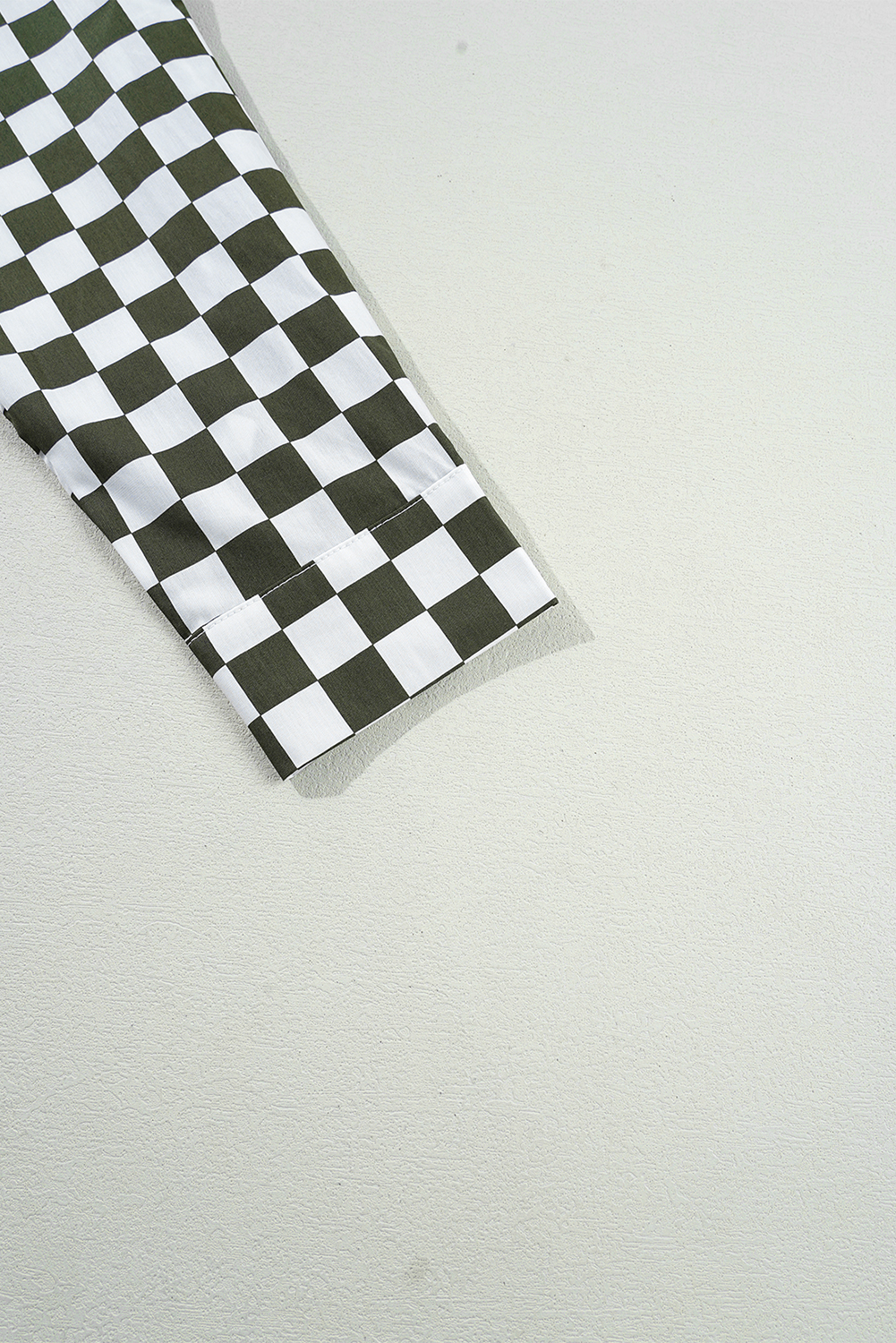 Women's Shirt, Green Checkerboard, Drop Shoulder, Long Sleeve, Casual Wear, Comfortable, Trendy Fit, 100% Cotton, Stylish, Daily Wear, Plaid Pattern, Spring Fashion, Versatile Top, Blouses & Shirts - Detail View 8 Women's Shirt, Green Checkerboard, Drop Shoulder, Long Sleeve, Casual Wear, Comfortable, Trendy Fit, 100% Cotton, Stylish, Daily Wear, Plaid Pattern, Spring Fashion, Versatile Top, Blouses & Shirts - Detail View 8