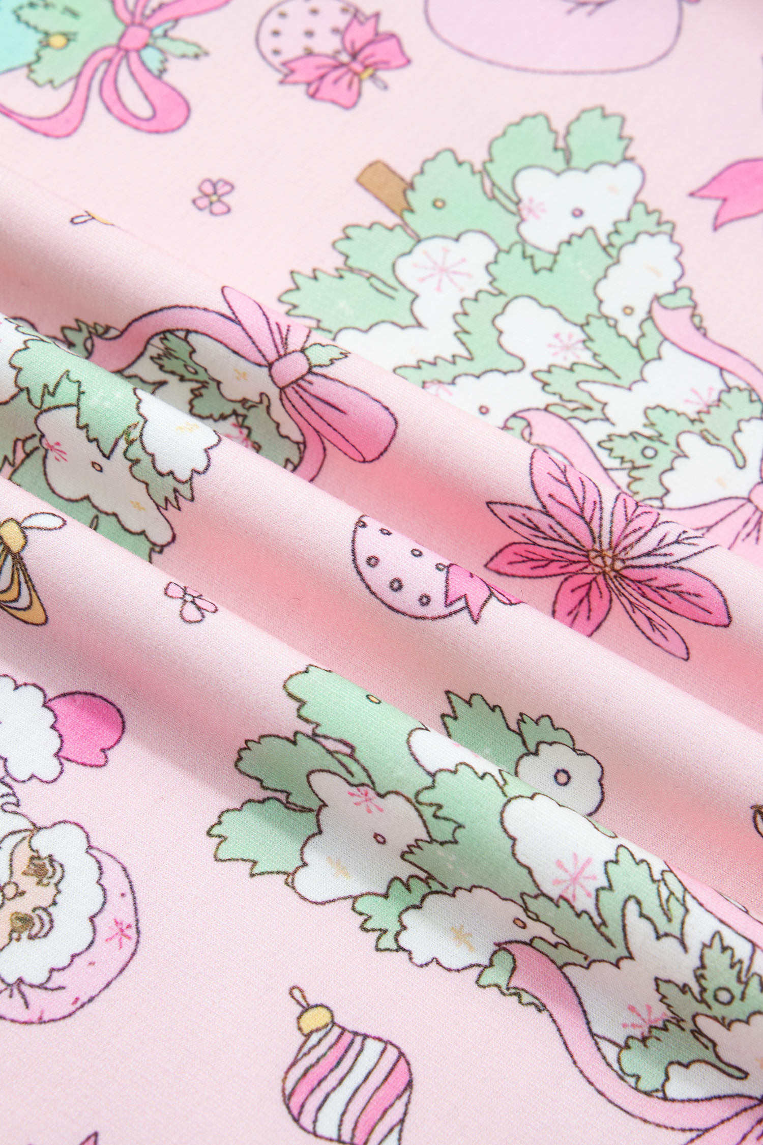Women's Christmas Tree Skirt Set, Festive Holiday Print - Detail View 11 Women's Christmas Tree Skirt Set, Festive Holiday Print - Detail View 11
