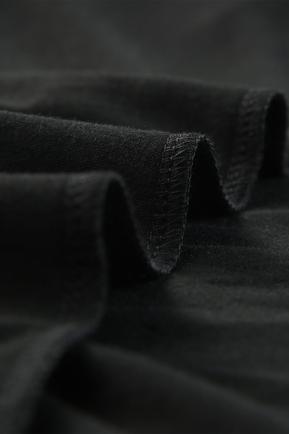 Black Plus Size Square Neck Tee, Casual Short Sleeve Shirt - Detail View 14 Black Plus Size Square Neck Tee, Casual Short Sleeve Shirt - Detail View 14