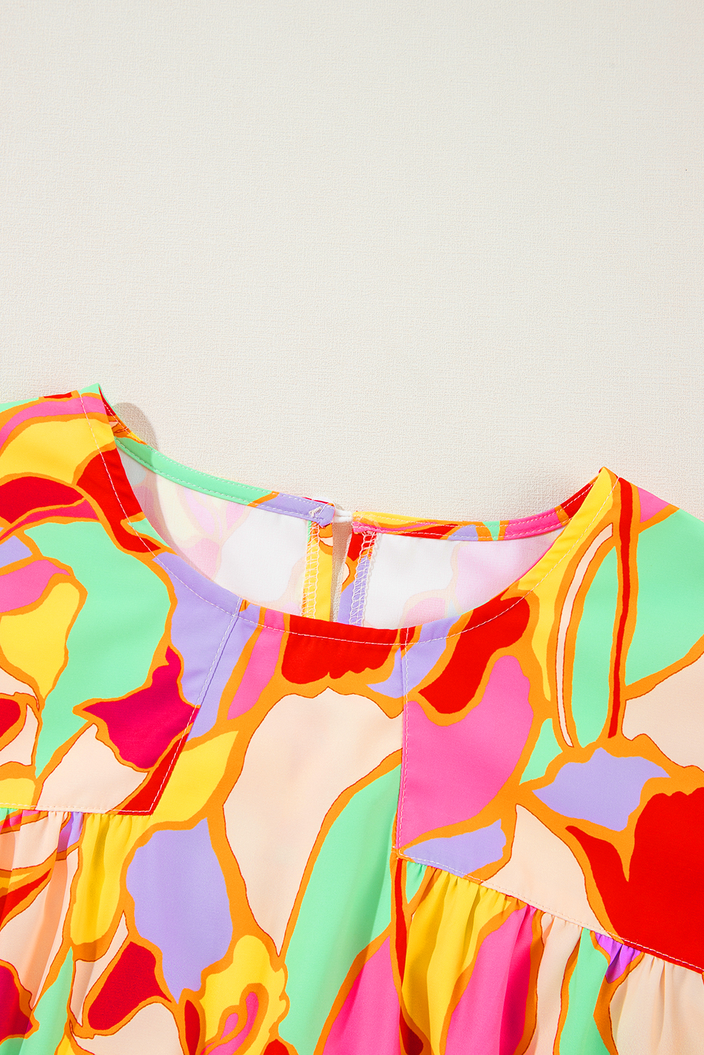 Add a pop of color and personality to your outfit with this Women's Yellow Abstract Print Puff Sleeve Blouse. The blouse features a round neck, puff sleeves, and a relaxed fit silhouette, making it a perfect choice for daily wear. The lightweight and sleek design ensures comfortable wearing, and the unique abstract pattern adds a touch of elegance. Pair it with solid leggings and tights for women for a chic and stylish look. This blouse is perfect for those who love bright and bold colors and want to make a statement with their outfit. It's a must-have addition to your wardrobe, offering both fashion and comfort. - Detail View 9 Add a pop of color and personality to your outfit with this Women's Yellow Abstract Print Puff Sleeve Blouse. The blouse features a round neck, puff sleeves, and a relaxed fit silhouette, making it a perfect choice for daily wear. The lightweight and sleek design ensures comfortable wearing, and the unique abstract pattern adds a touch of elegance. Pair it with solid leggings and tights for women for a chic and stylish look. This blouse is perfect for those who love bright and bold colors and want to make a statement with their outfit. It's a must-have addition to your wardrobe, offering both fashion and comfort. - Detail View 9