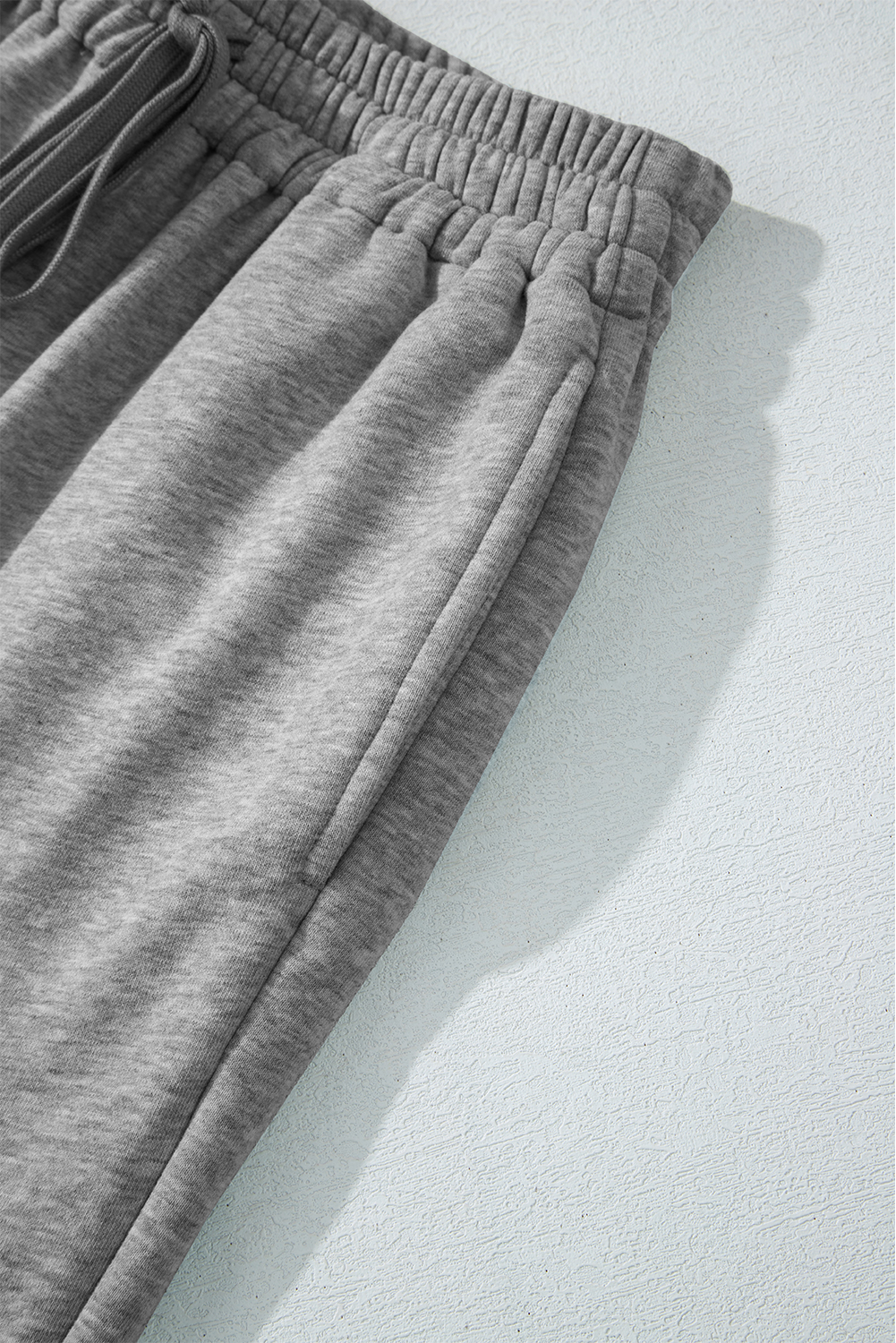 Women's Pants, Light Grey, Solid Color, Fleece Lined, Drawstring Waist, Casual, Comfortable, Cozy, Versatile, Timeless, Winter Wear, Daily Wear, Bottoms, Pants & Culotte - Detail View 10 Women's Pants, Light Grey, Solid Color, Fleece Lined, Drawstring Waist, Casual, Comfortable, Cozy, Versatile, Timeless, Winter Wear, Daily Wear, Bottoms, Pants & Culotte - Detail View 10
