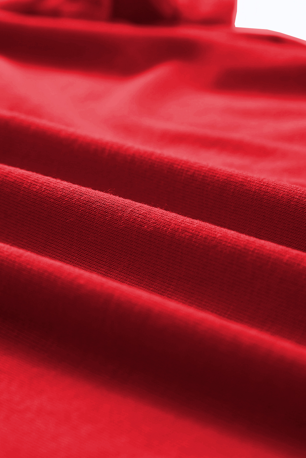 Red Casual Round Neck T-Shirt, Soft Comfortable Everyday Tee - Detail View 11 Red Casual Round Neck T-Shirt, Soft Comfortable Everyday Tee - Detail View 11