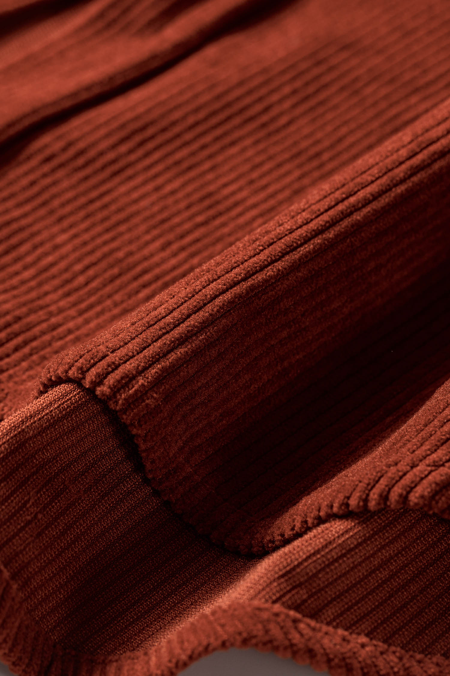 Clay Button Down Corduroy Dress, Autumn Long Sleeve Midi Fit - Detail View 11 Clay Button Down Corduroy Dress, Autumn Long Sleeve Midi Fit - Detail View 11