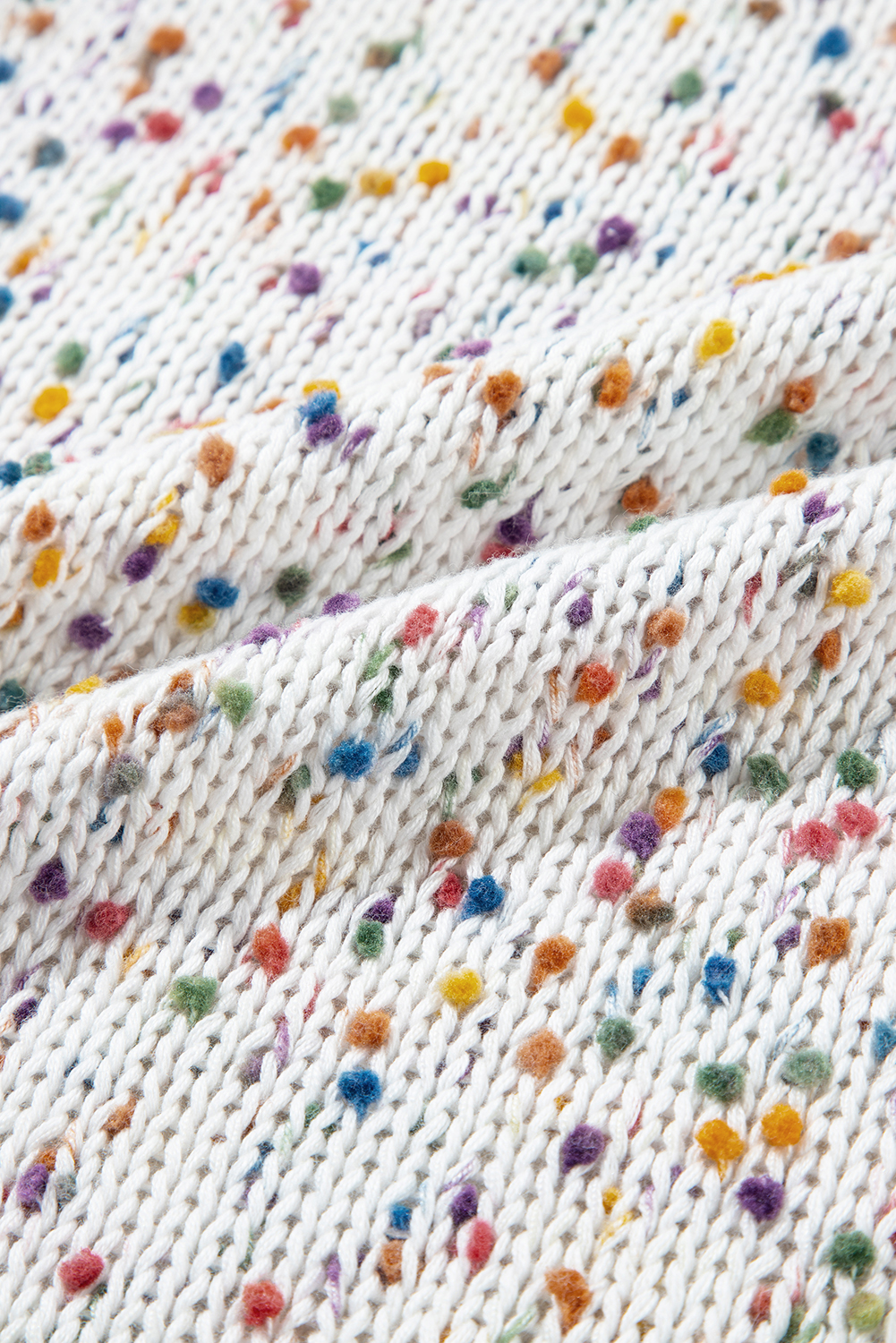 Cozy Long Sleeve Cardigan with Colorful Dots - Perfect for Casual and Elegant Outfits - Detail View 13 Cozy Long Sleeve Cardigan with Colorful Dots - Perfect for Casual and Elegant Outfits - Detail View 13