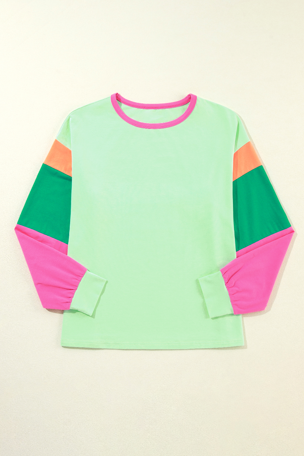 Comfortable Long Sleeve Top - Casual Style with Eye-Catching Colorblock - Detail View 3 Comfortable Long Sleeve Top - Casual Style with Eye-Catching Colorblock - Detail View 3