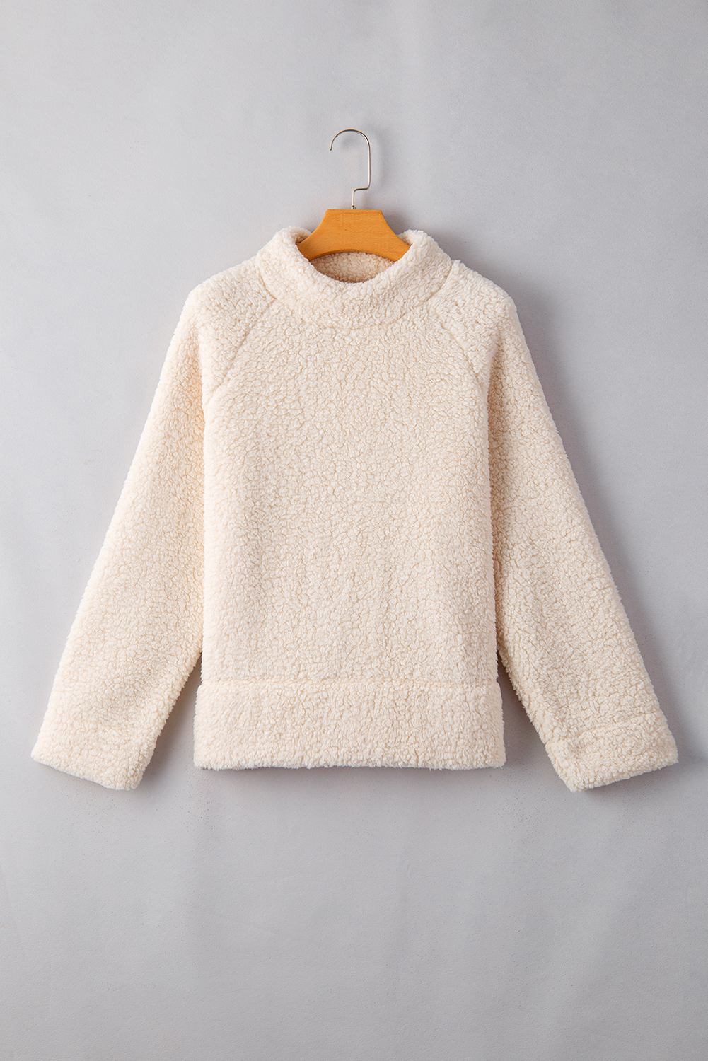 Fashionable Long Sleeve Casual Pullover for Winter - Women's High Neck Sweatshirt - Detail View 7 Fashionable Long Sleeve Casual Pullover for Winter - Women's High Neck Sweatshirt - Detail View 7