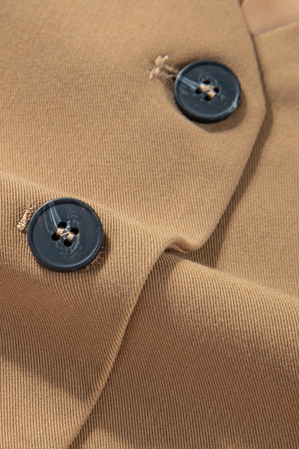 Timeless and Versatile Women's V Neck Vest - Chestnut Solid Color - Detail View 13 Timeless and Versatile Women's V Neck Vest - Chestnut Solid Color - Detail View 13