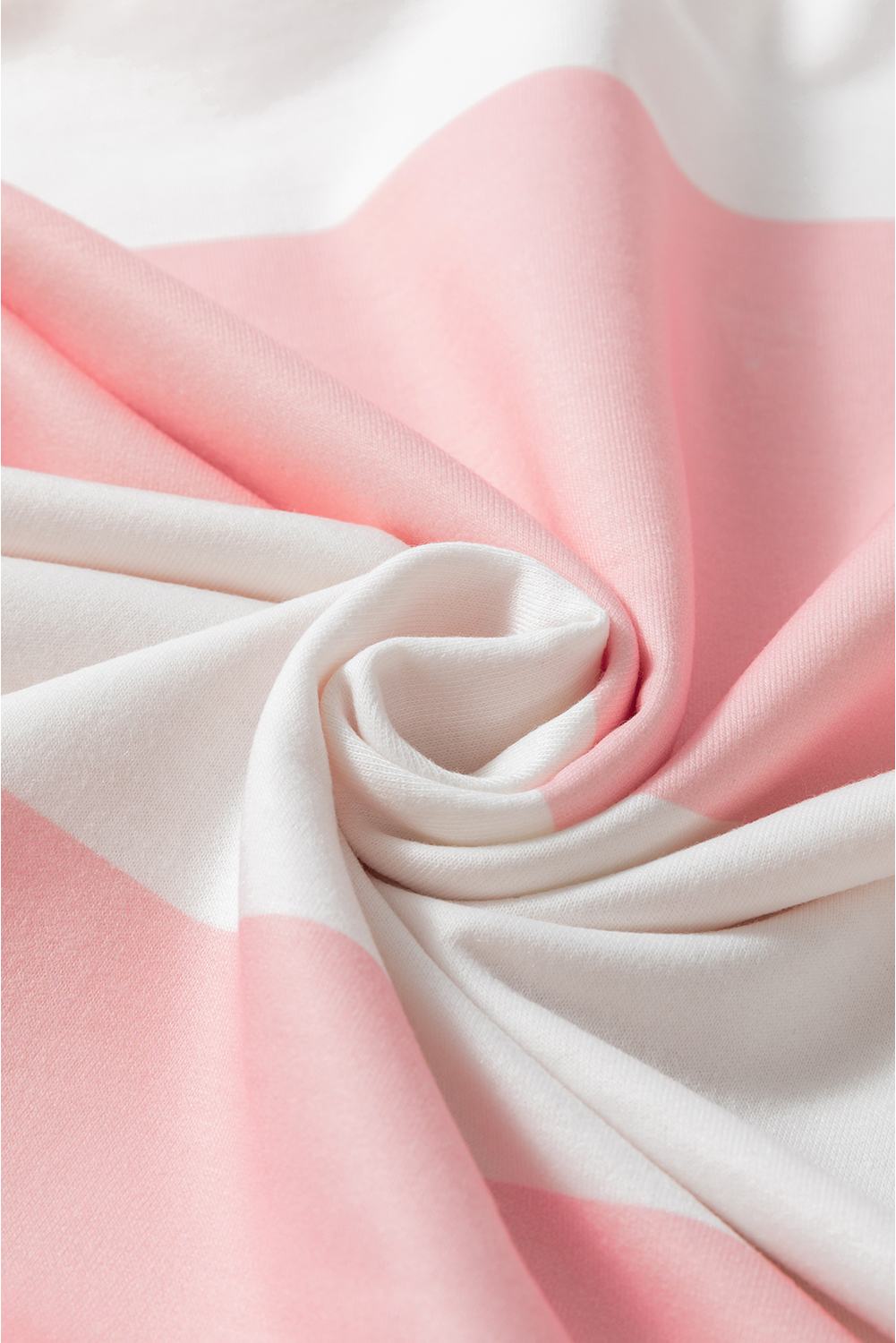 Casual Long Sleeve Top with Colorblock Stripes - Drop Shoulder Design in Light Pink - Detail View 12 Casual Long Sleeve Top with Colorblock Stripes - Drop Shoulder Design in Light Pink - Detail View 12