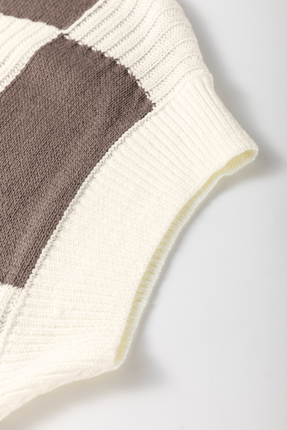 Women's Sweater, Khaki Color Block, Checkered Pattern, Crew Neck, Short Sleeve, Casual Fit, Classic Style, Plaid Design, Daily Wear, Fall Fashion, Comfortable, Trendy, Sweaters & Cardigans, Best Sellers - Detail View 12 Women's Sweater, Khaki Color Block, Checkered Pattern, Crew Neck, Short Sleeve, Casual Fit, Classic Style, Plaid Design, Daily Wear, Fall Fashion, Comfortable, Trendy, Sweaters & Cardigans, Best Sellers - Detail View 12