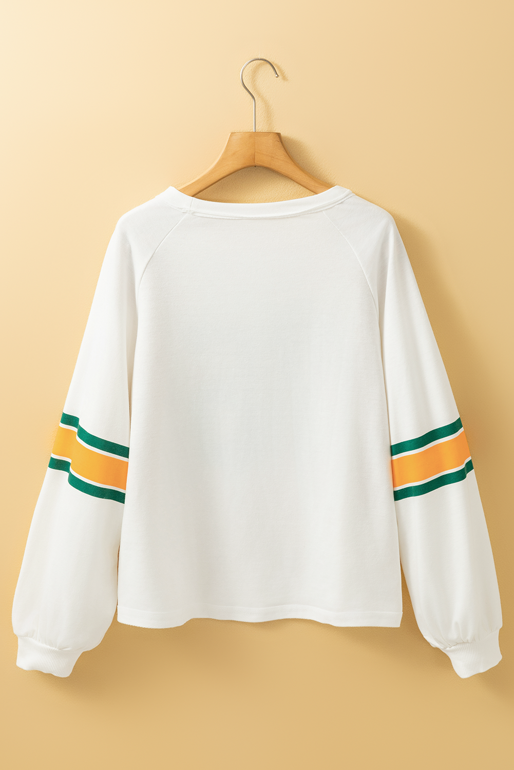 Casual Long Sleeve Top with Number 76 Print - Retro Sporty Style - Detail View 10 Casual Long Sleeve Top with Number 76 Print - Retro Sporty Style - Detail View 10