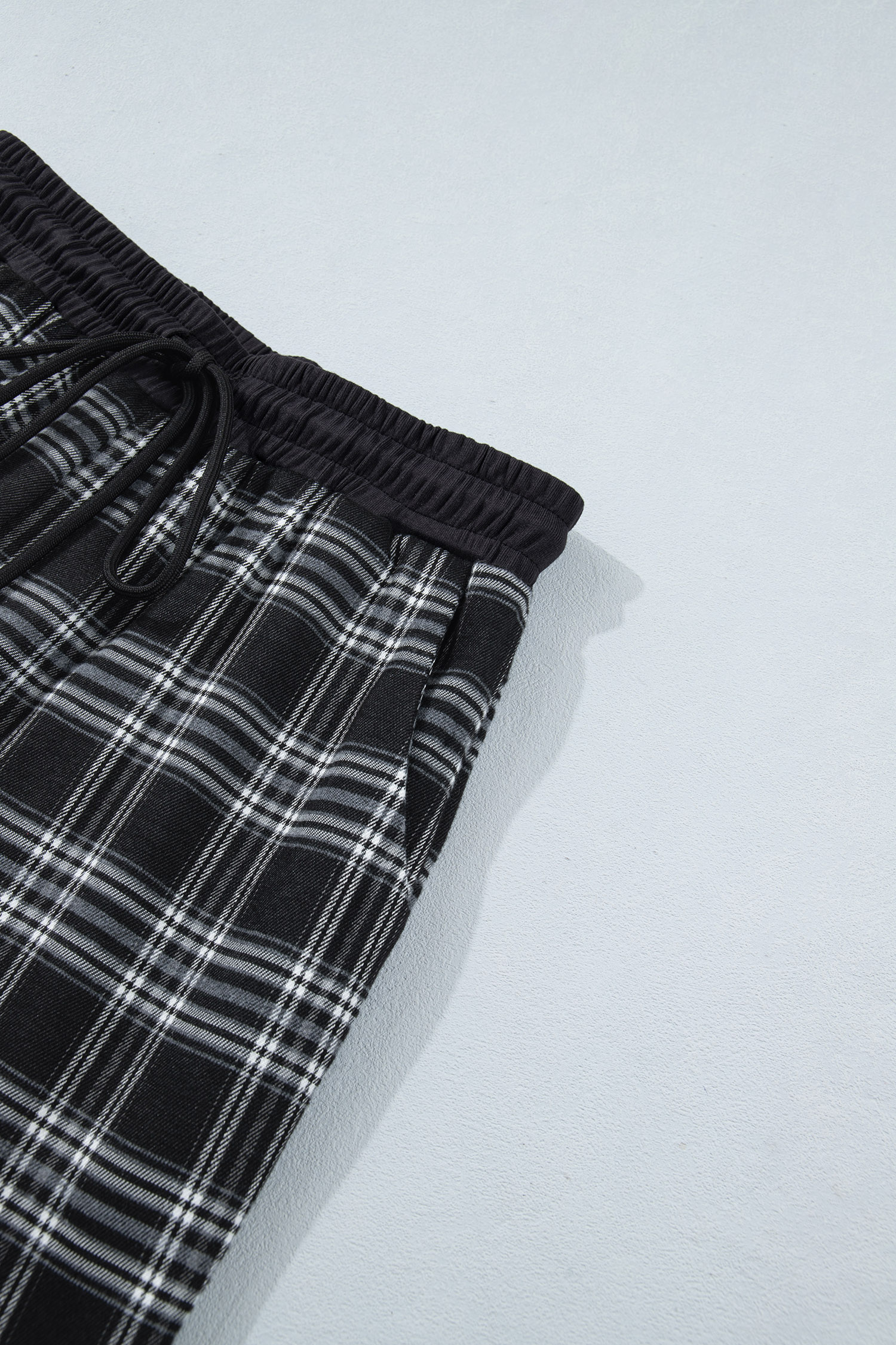 Women's Plaid Wide Leg Pants, Casual Daily Trousers - Detail View 10 Women's Plaid Wide Leg Pants, Casual Daily Trousers - Detail View 10