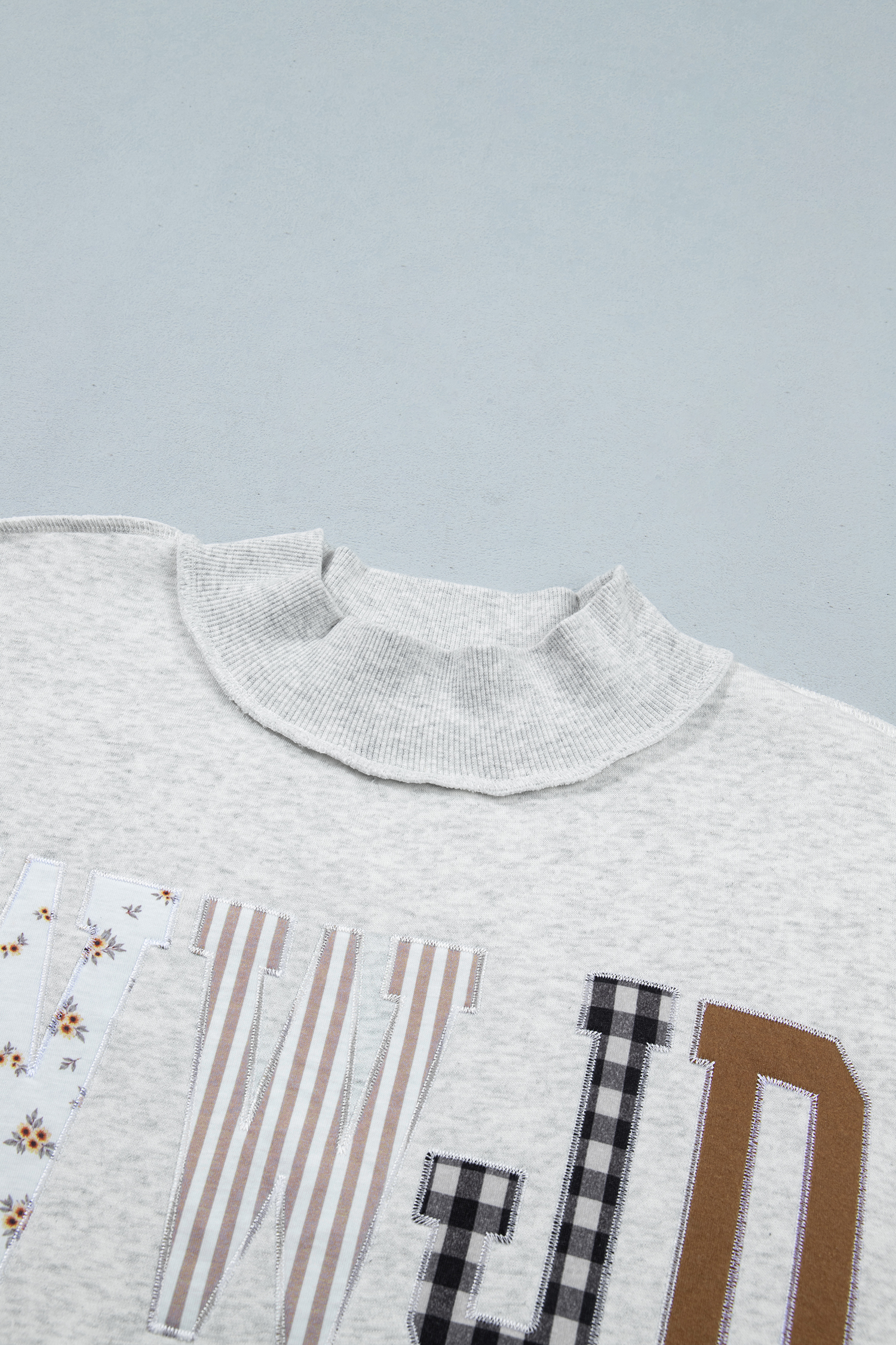 Cotton Blend WWJD Sweatshirt, Cozy Oversized Women Top - Detail View 6 Cotton Blend WWJD Sweatshirt, Cozy Oversized Women Top - Detail View 6