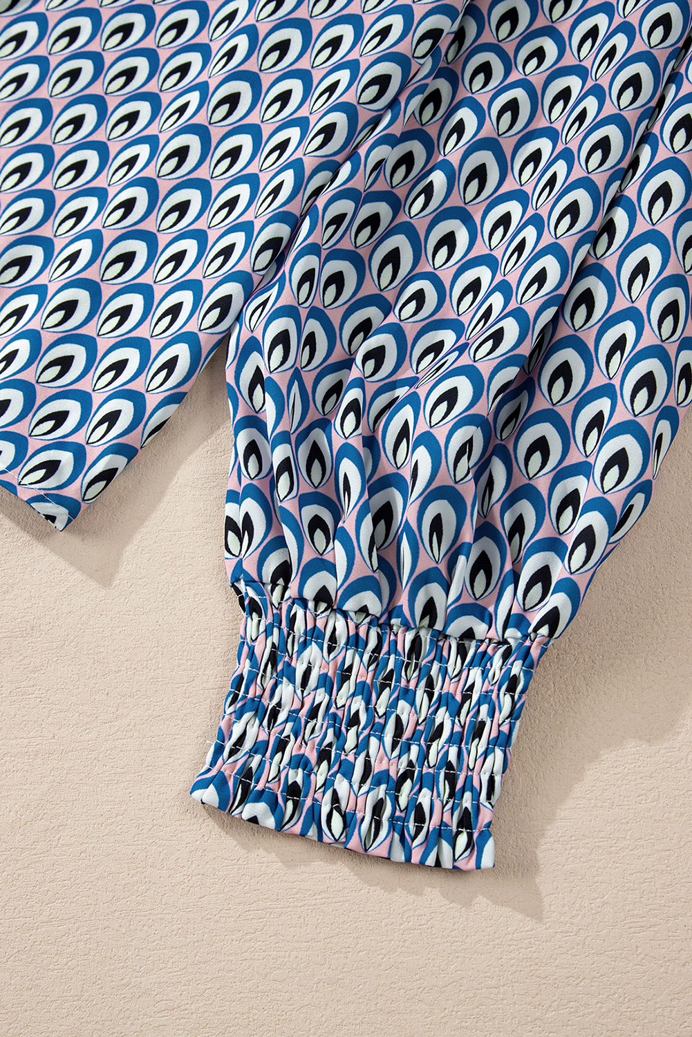 Chic and Comfortable Long Sleeve Sky Blue Shirt with Abstract Design - Detail View 10 Chic and Comfortable Long Sleeve Sky Blue Shirt with Abstract Design - Detail View 10