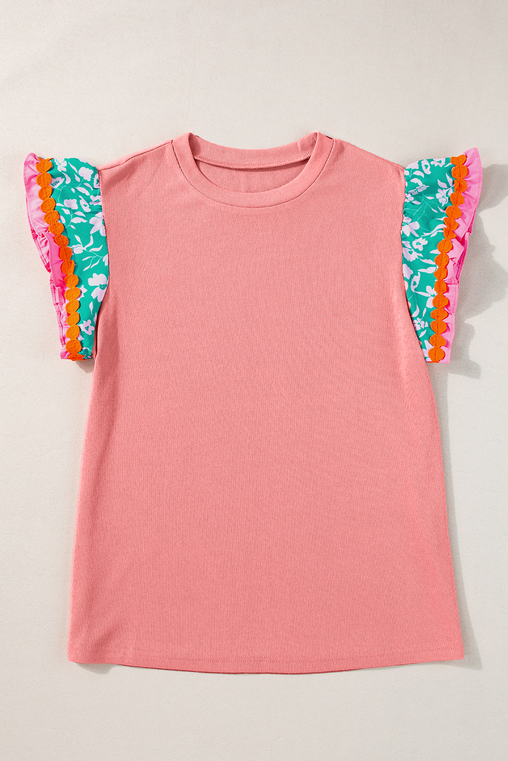 Peach Blossom Ricrac Detail Top, Women's Round Neck Fashion - Detail View 8 Peach Blossom Ricrac Detail Top, Women's Round Neck Fashion - Detail View 8