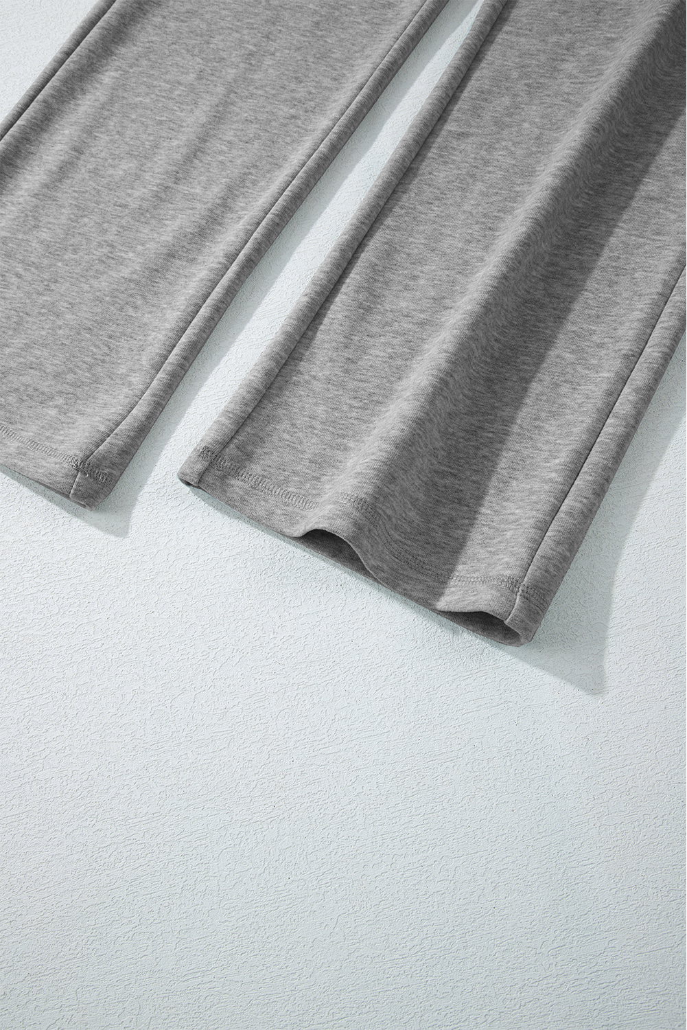 Women's Light Grey Solid Color Fleece Lined Drawstring Waist Casual Pants - Detail View 11 Women's Light Grey Solid Color Fleece Lined Drawstring Waist Casual Pants - Detail View 11