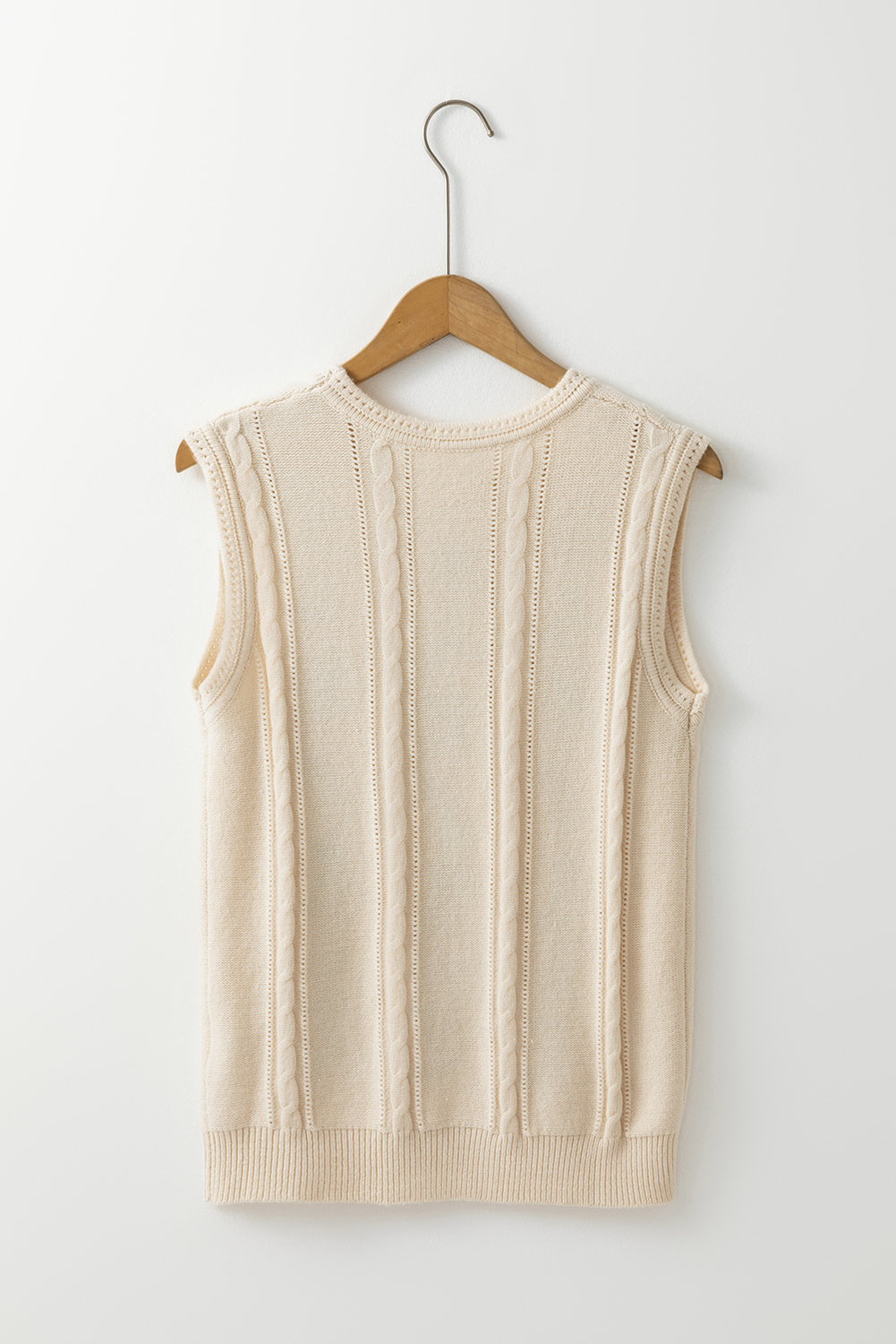 Chic and Cozy Floral Embroidered Sleeveless Sweater Vest in Jet Stream - Detail View 14 Chic and Cozy Floral Embroidered Sleeveless Sweater Vest in Jet Stream - Detail View 14