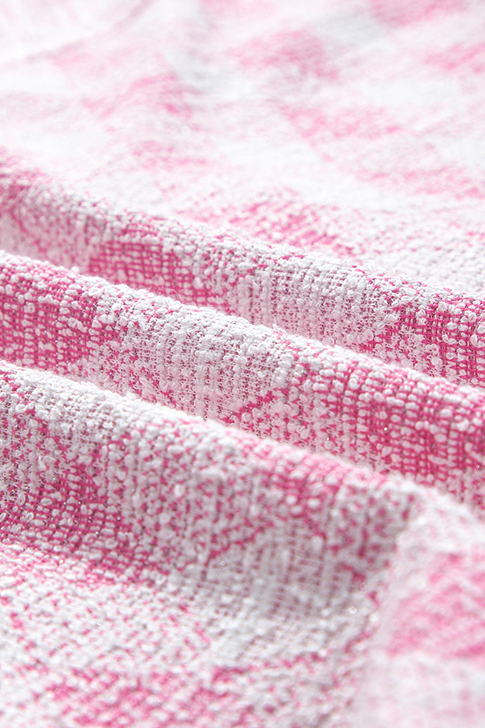 Chic and Casual Women's Geometric Print Shacket - Pink - Detail View 8 Chic and Casual Women's Geometric Print Shacket - Pink - Detail View 8