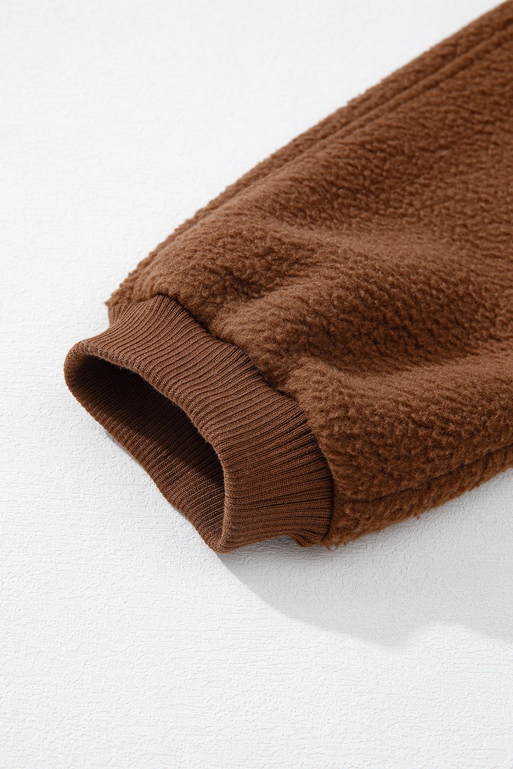 Women's Sweatshirt, Brown Pullover, Half Zip, Fleece, Casual Wear, Cozy, Daily Outfits, Long Sleeve, Tunic Waist, Fashionable, Solid Color, Winter Style, Comfortable, Tops, Sweatshirts & Hoodies - Detail View 12 Women's Sweatshirt, Brown Pullover, Half Zip, Fleece, Casual Wear, Cozy, Daily Outfits, Long Sleeve, Tunic Waist, Fashionable, Solid Color, Winter Style, Comfortable, Tops, Sweatshirts & Hoodies - Detail View 12