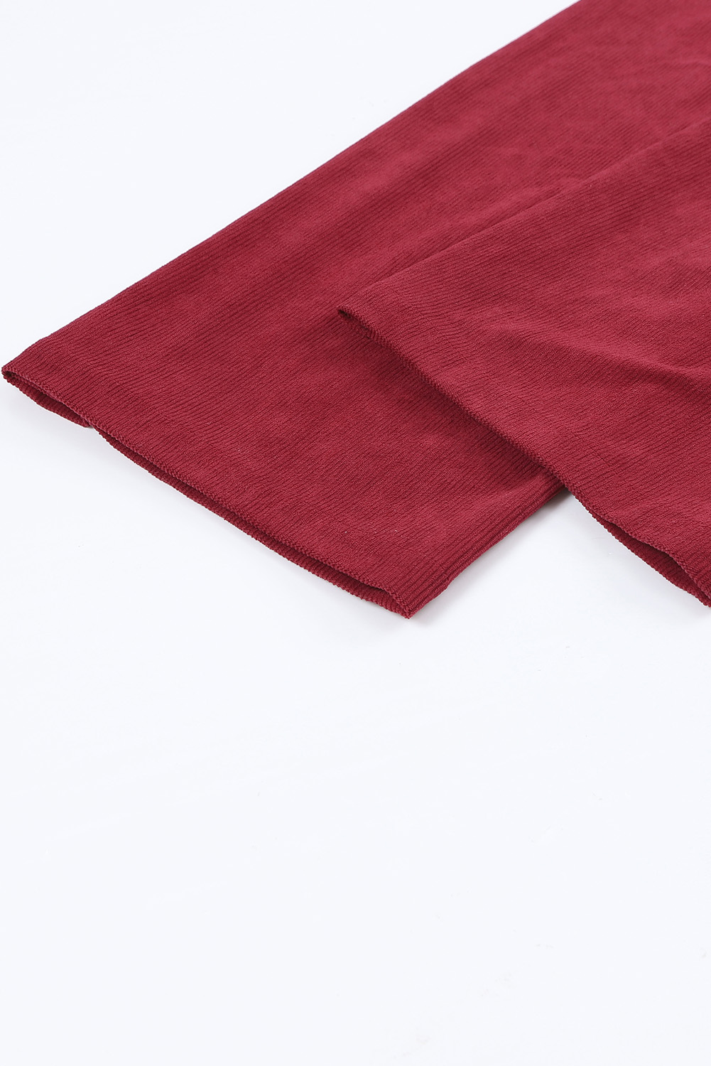 Women's Red Corduroy Overalls, Relaxed Wide Leg Jumpsuit - Detail View 13 Women's Red Corduroy Overalls, Relaxed Wide Leg Jumpsuit - Detail View 13