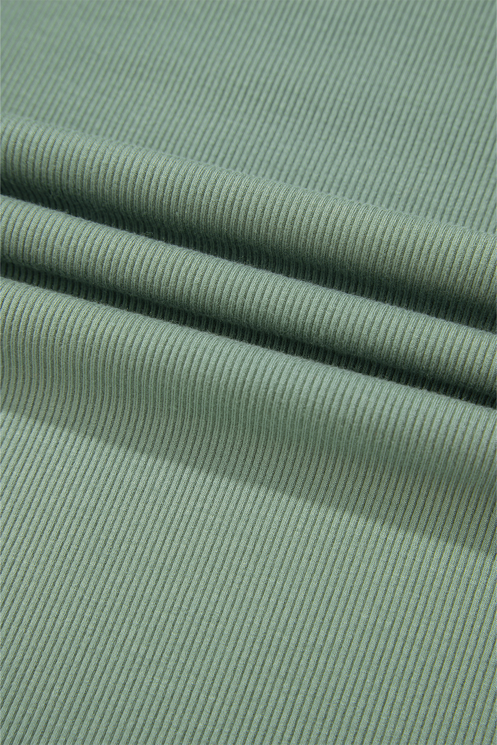 Women's Mint Green Ribbed Colorblock Patchwork Raglan Long Sleeve Top - Detail View 13 Women's Mint Green Ribbed Colorblock Patchwork Raglan Long Sleeve Top - Detail View 13