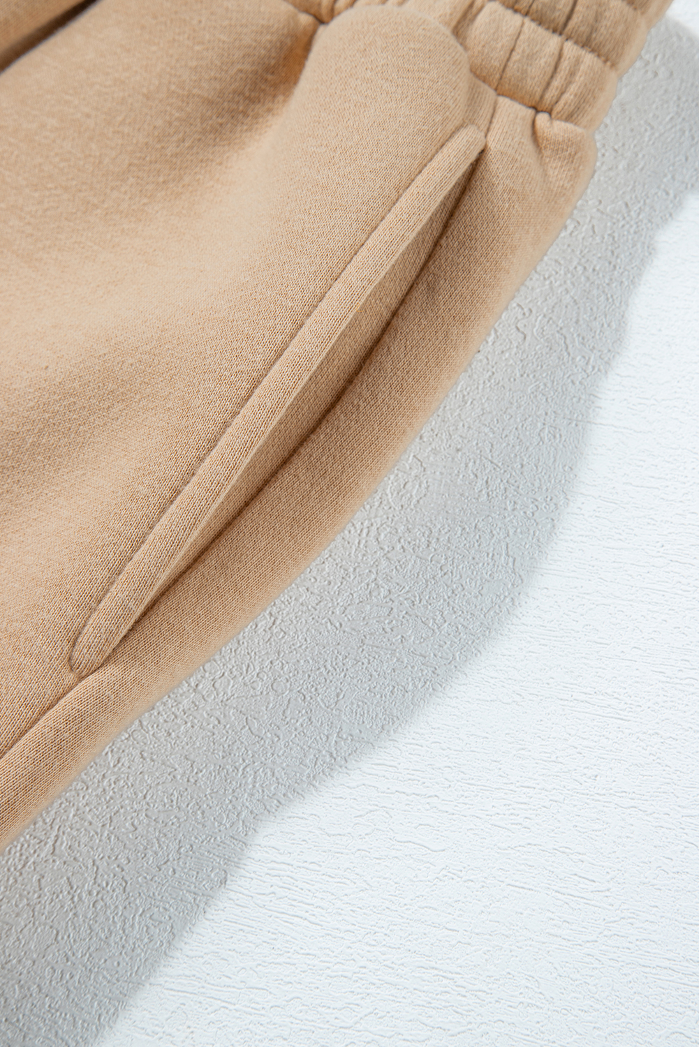 Chic Winter Activewear Set: Parchment Solid Color - Detail View 12 Chic Winter Activewear Set: Parchment Solid Color - Detail View 12