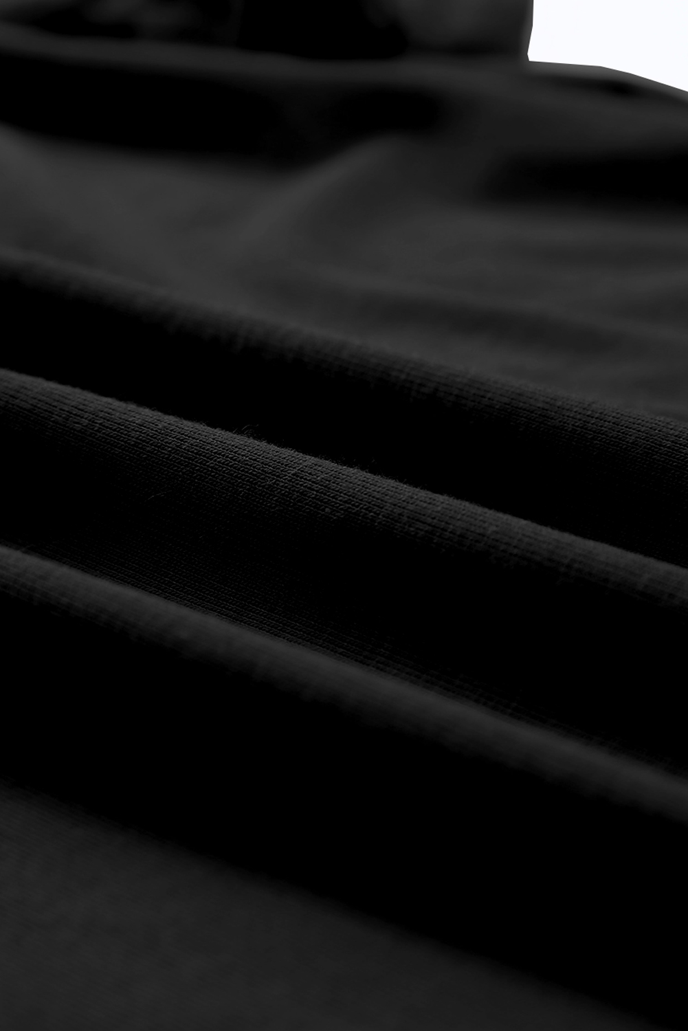 Solid Black Everyday T-Shirt, Comfortable Round Neck Tee - Detail View 11 Solid Black Everyday T-Shirt, Comfortable Round Neck Tee - Detail View 11