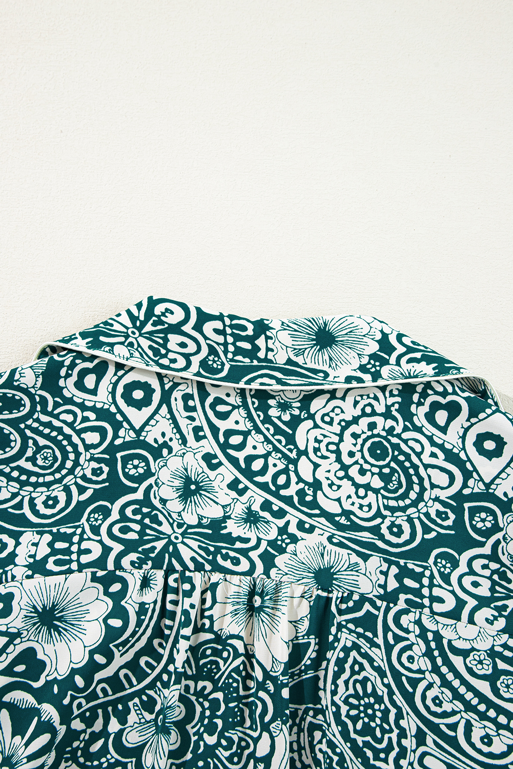 Garden Inspired Plus Size Mini Dress - Green Floral Print with Flounce Sleeves - Detail View 10 Garden Inspired Plus Size Mini Dress - Green Floral Print with Flounce Sleeves - Detail View 10