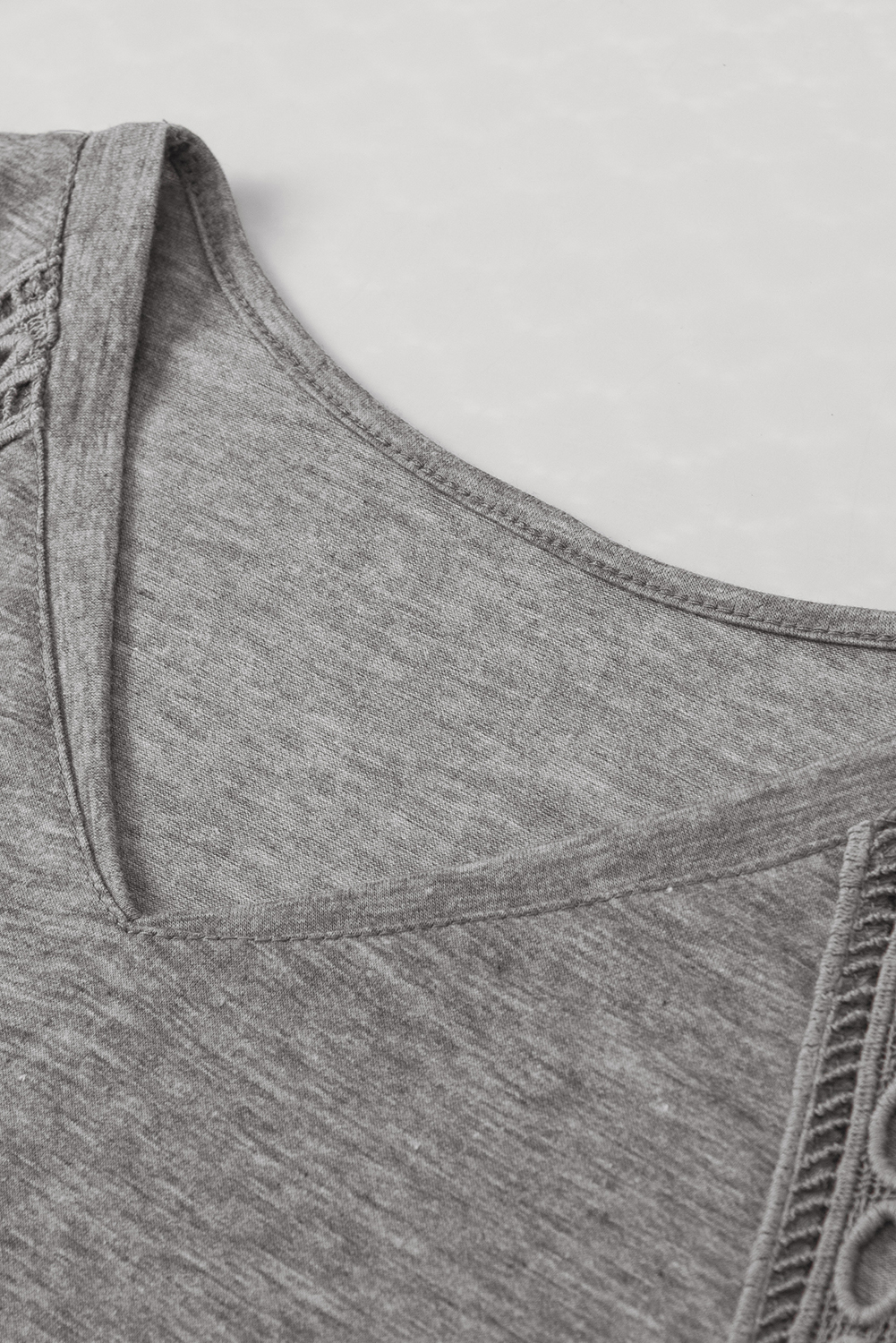 Soft and Comfy Crochet Lace Detail Oversized T-Shirt - Detail View 13 Soft and Comfy Crochet Lace Detail Oversized T-Shirt - Detail View 13