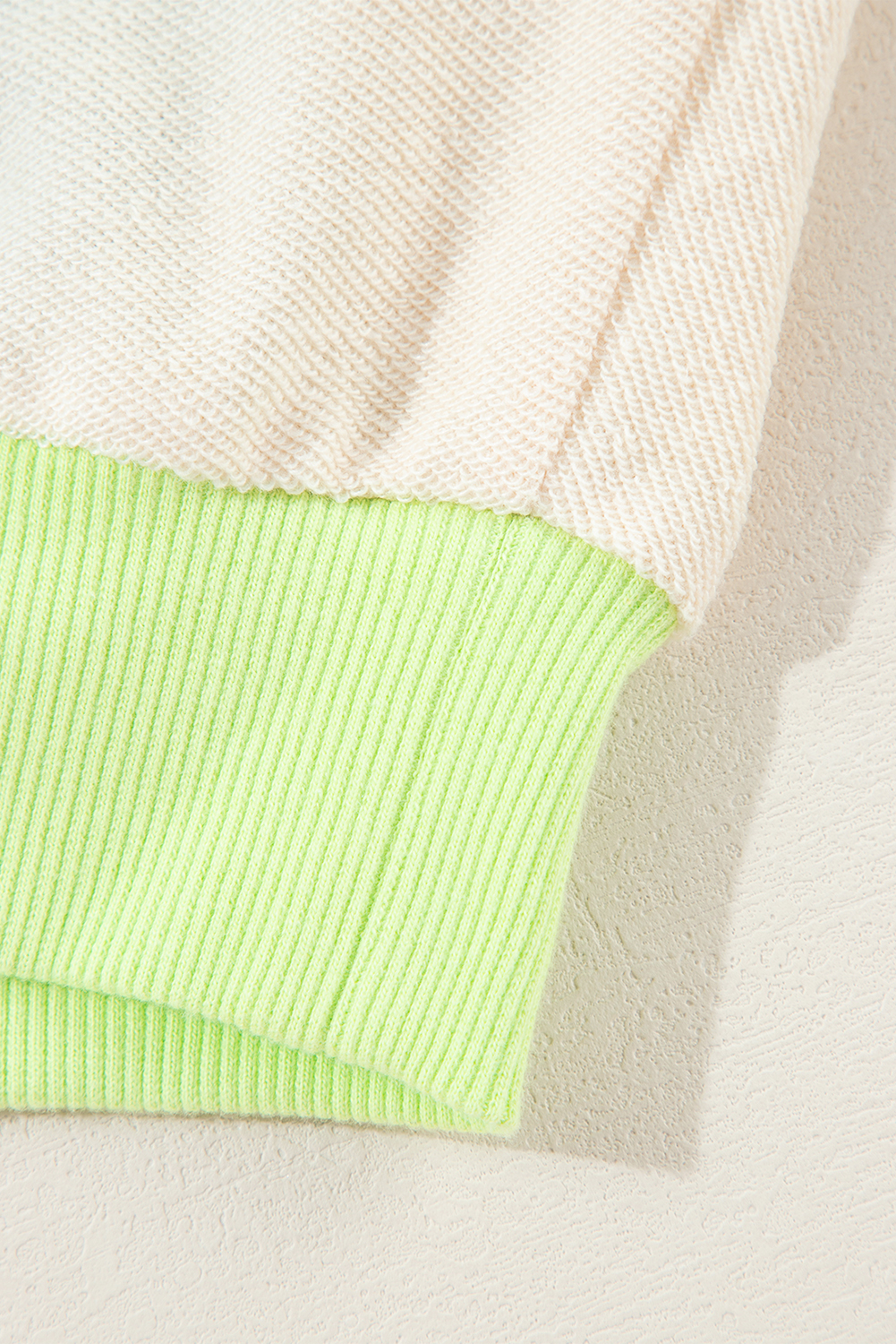 Women's Grapefruit Orange Colorblock Oversize Top with Exposed Stitching - Detail View 11 Women's Grapefruit Orange Colorblock Oversize Top with Exposed Stitching - Detail View 11