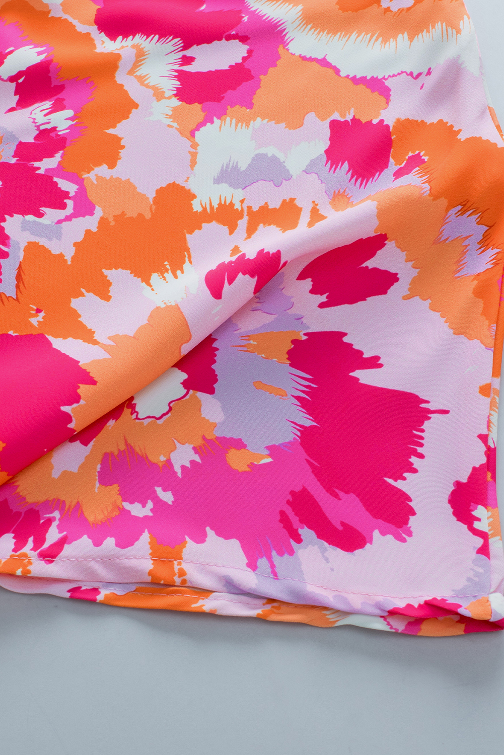 Women's Blouse, Rose Red, Abstract Print, V-Neck, Summer Blouse, Lightweight, Unique Design, Short Sleeve, Casual Style, Daily Wear, Tops, Blouses & Shirts, Best Sellers, Multicolor, Eye-Catching, Shift Silhouette - Detail View 10 Women's Blouse, Rose Red, Abstract Print, V-Neck, Summer Blouse, Lightweight, Unique Design, Short Sleeve, Casual Style, Daily Wear, Tops, Blouses & Shirts, Best Sellers, Multicolor, Eye-Catching, Shift Silhouette - Detail View 10