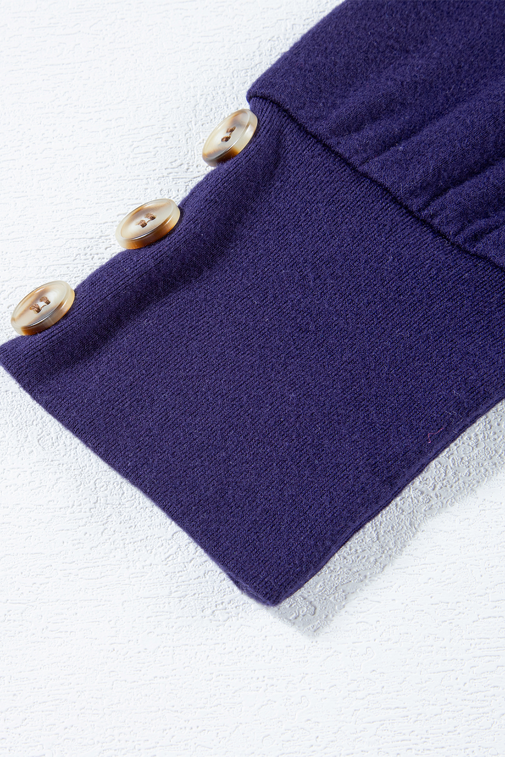 Women's Top, Blue Stripe, Colorblock, Long Sleeve, V Neck, Button Decor, Casual Style, Fall & Autumn, Daily Wear, Comfortable, Stylish, Versatile, Tops, Long Sleeve Tops - Detail View 10 Women's Top, Blue Stripe, Colorblock, Long Sleeve, V Neck, Button Decor, Casual Style, Fall & Autumn, Daily Wear, Comfortable, Stylish, Versatile, Tops, Long Sleeve Tops - Detail View 10