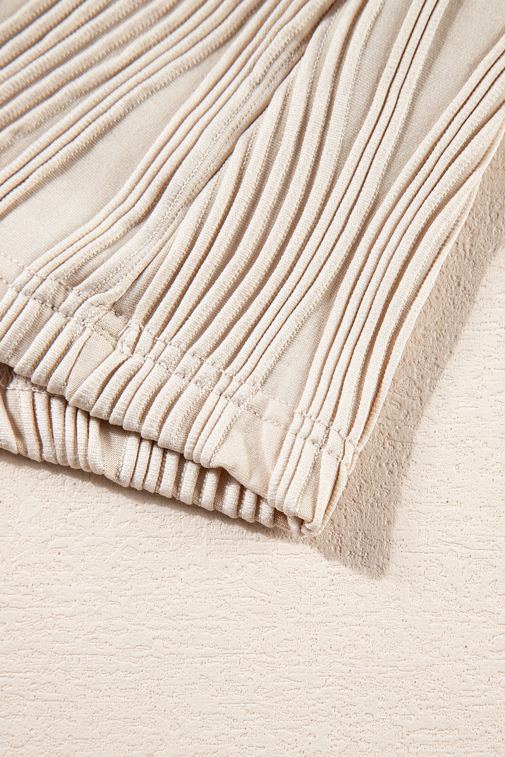 Women's Top, Apricot, Textured, Wavy, Long Sleeve, Round Neck, Solid Color, Versatile, Timeless Design, Casual, Fall & Autumn, Premium Material, Comfortable, Tops, Long Sleeve Tops - Detail View 10 Women's Top, Apricot, Textured, Wavy, Long Sleeve, Round Neck, Solid Color, Versatile, Timeless Design, Casual, Fall & Autumn, Premium Material, Comfortable, Tops, Long Sleeve Tops - Detail View 10