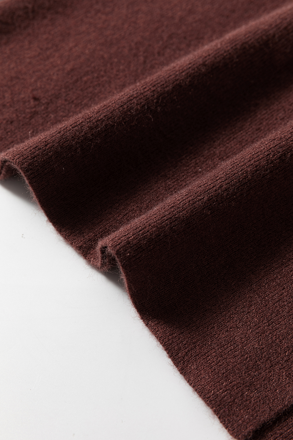 Women's Sweater Dress, Coffee, Slim Fit, Mock Neck, Side Slit, Seductive, Comfortable, Daily Wear, Winter Wardrobe, Chic, Elegant, Modern Style, Bodycon Silhouette, Sheath Dress, Short Dress, Solid Color - Detail View 10 Women's Sweater Dress, Coffee, Slim Fit, Mock Neck, Side Slit, Seductive, Comfortable, Daily Wear, Winter Wardrobe, Chic, Elegant, Modern Style, Bodycon Silhouette, Sheath Dress, Short Dress, Solid Color - Detail View 10