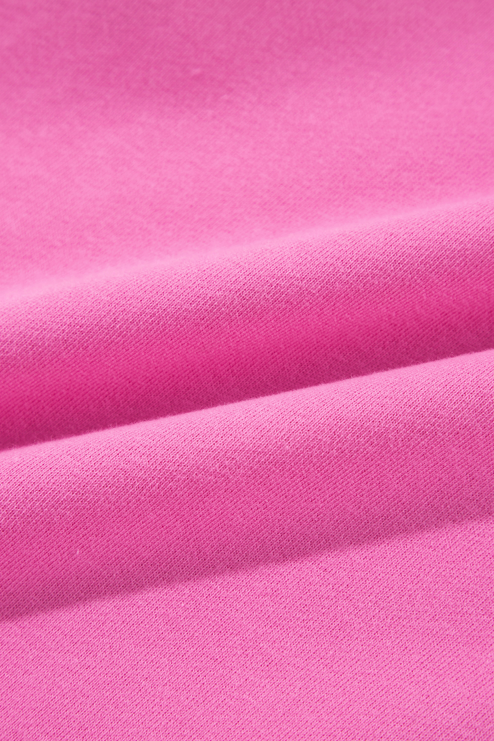 Classic Round Neck Sweatshirt: Bonbon Pink, Long Sleeve, Casual Style - Detail View 7 Classic Round Neck Sweatshirt: Bonbon Pink, Long Sleeve, Casual Style - Detail View 7