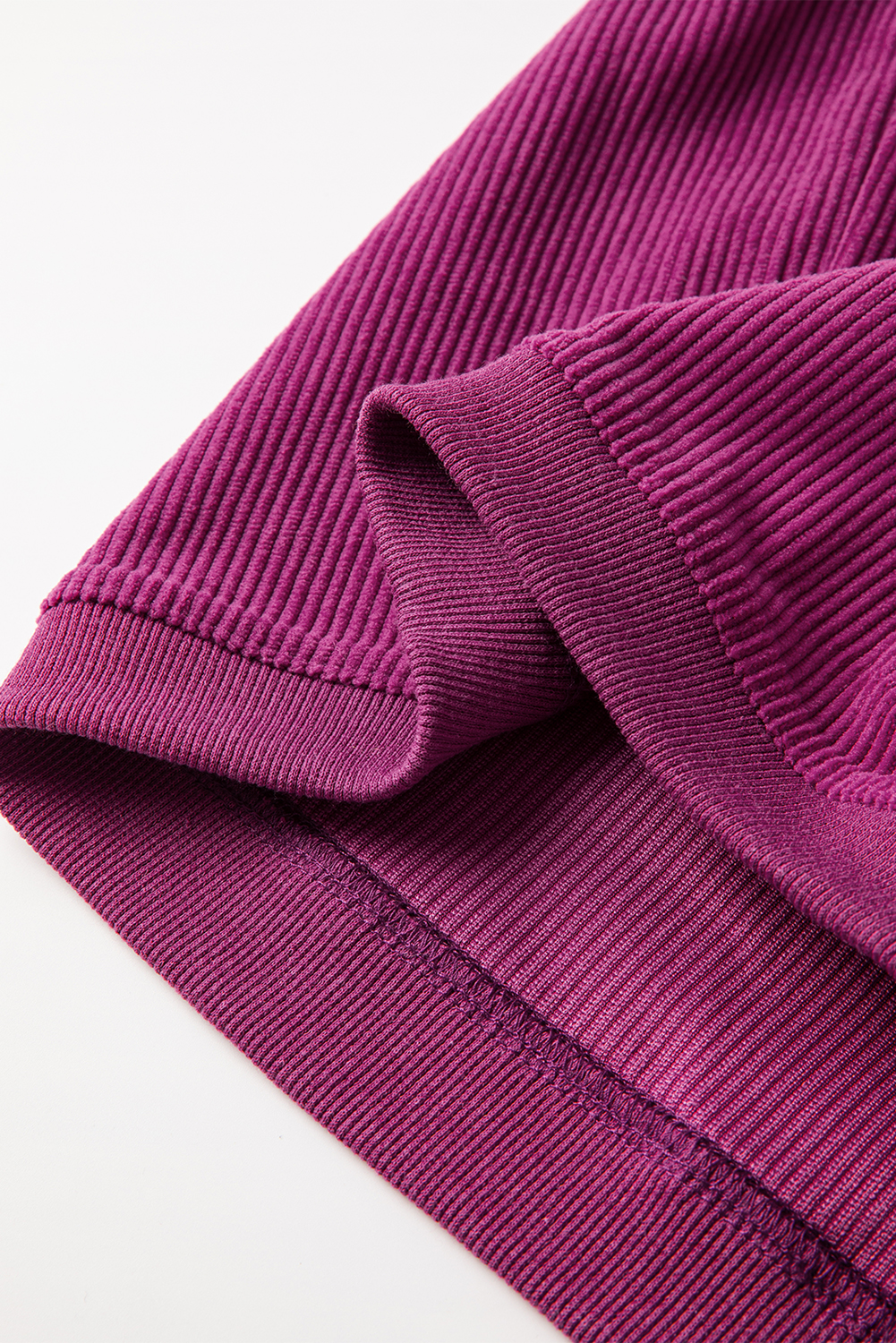 Women's Festival Fuchsia Ribbed Corduroy Oversized Sweatshirt - Detail View 11 Women's Festival Fuchsia Ribbed Corduroy Oversized Sweatshirt - Detail View 11