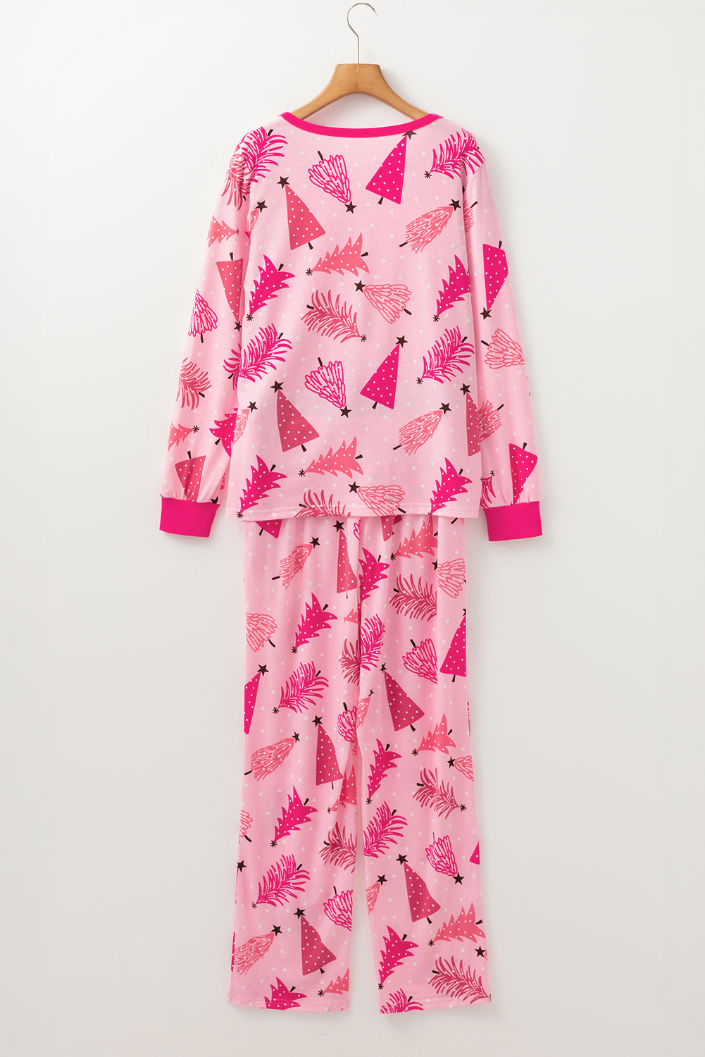 Holiday Print Women's Loungewear, Buttoned Top Drawstring Set - Detail View 14 Holiday Print Women's Loungewear, Buttoned Top Drawstring Set - Detail View 14