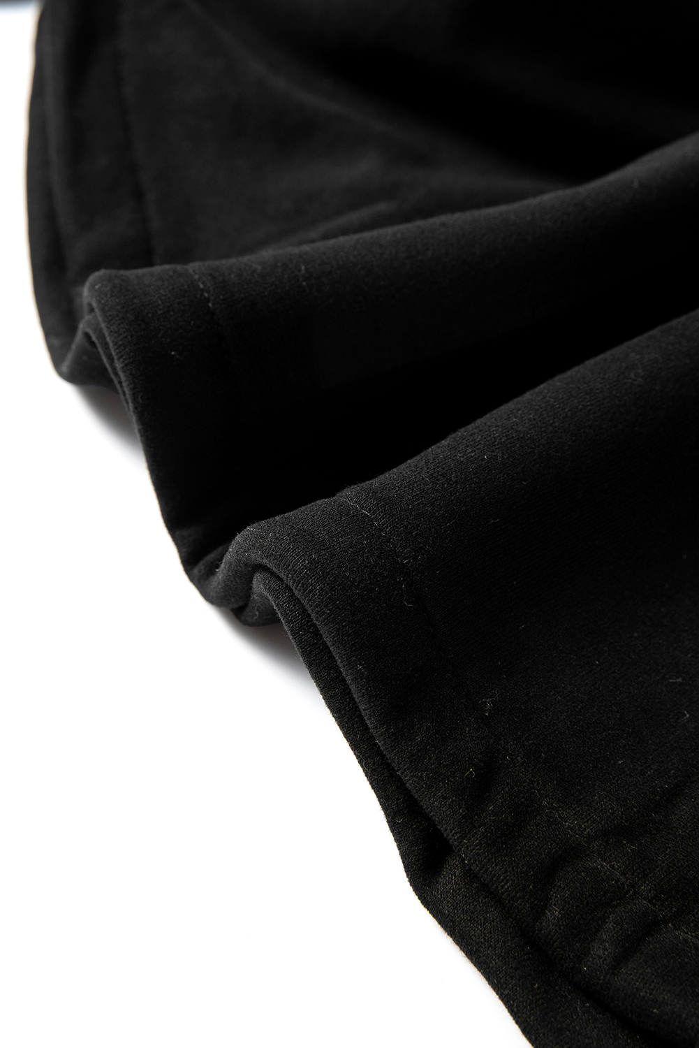 Casual Black Hoodie with Kangaroo Pockets and Fleece Lining for Warmth and Function - Detail View 19 Casual Black Hoodie with Kangaroo Pockets and Fleece Lining for Warmth and Function - Detail View 19