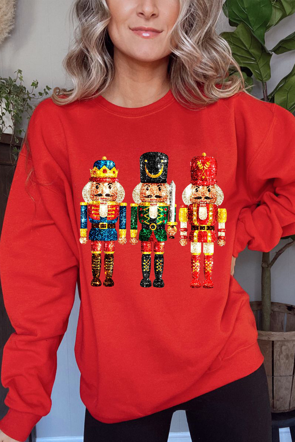 Cozy and Chic Christmas Graphic Sweatshirt - Perfect for Daily Wear and Celebrations - Detail View 3 Cozy and Chic Christmas Graphic Sweatshirt - Perfect for Daily Wear and Celebrations - Detail View 3