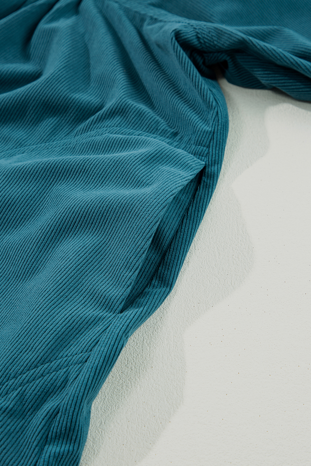 Stylish Bracelet Sleeve Dress: Blue Corduroy, Empire Waist - Detail View 12 Stylish Bracelet Sleeve Dress: Blue Corduroy, Empire Waist - Detail View 12