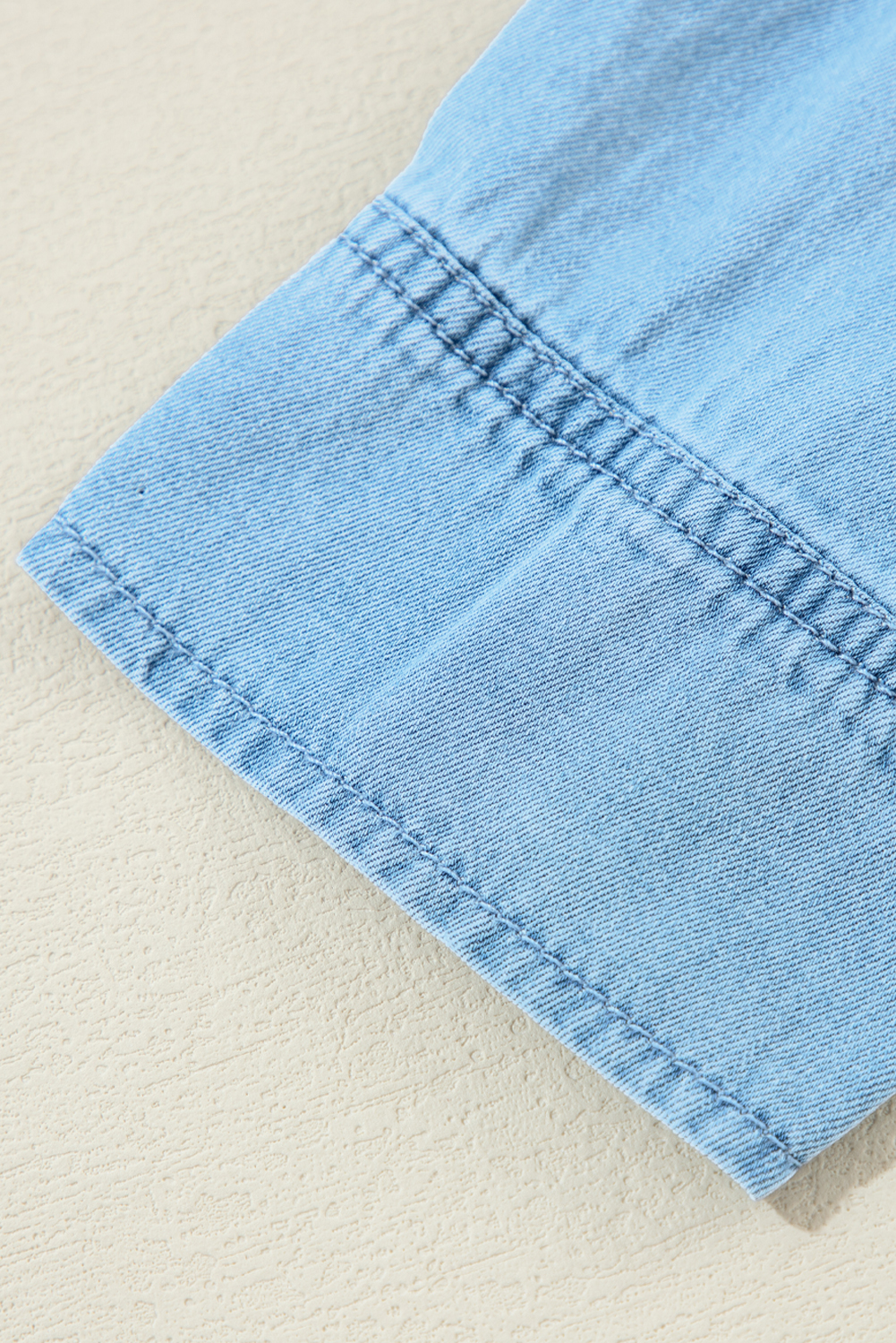 Soft Cotton Denim Shift Dress, Daily Casual Fall Mini - Detail View 12 Soft Cotton Denim Shift Dress, Daily Casual Fall Mini - Detail View 12