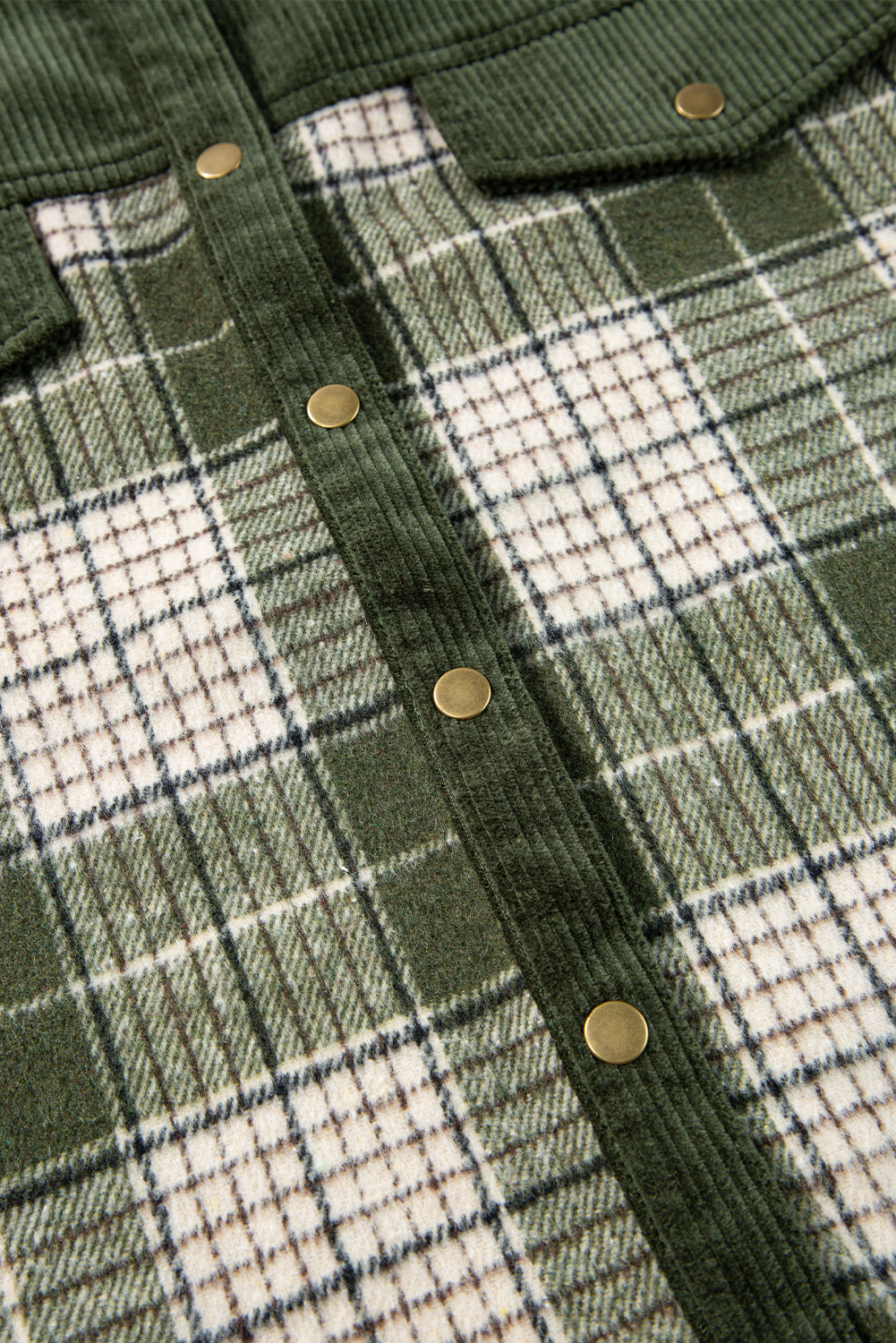 Stylish Snap Buttons Colorblock Shacket - Casual Fall & Autumn Outerwear - Detail View 13 Stylish Snap Buttons Colorblock Shacket - Casual Fall & Autumn Outerwear - Detail View 13